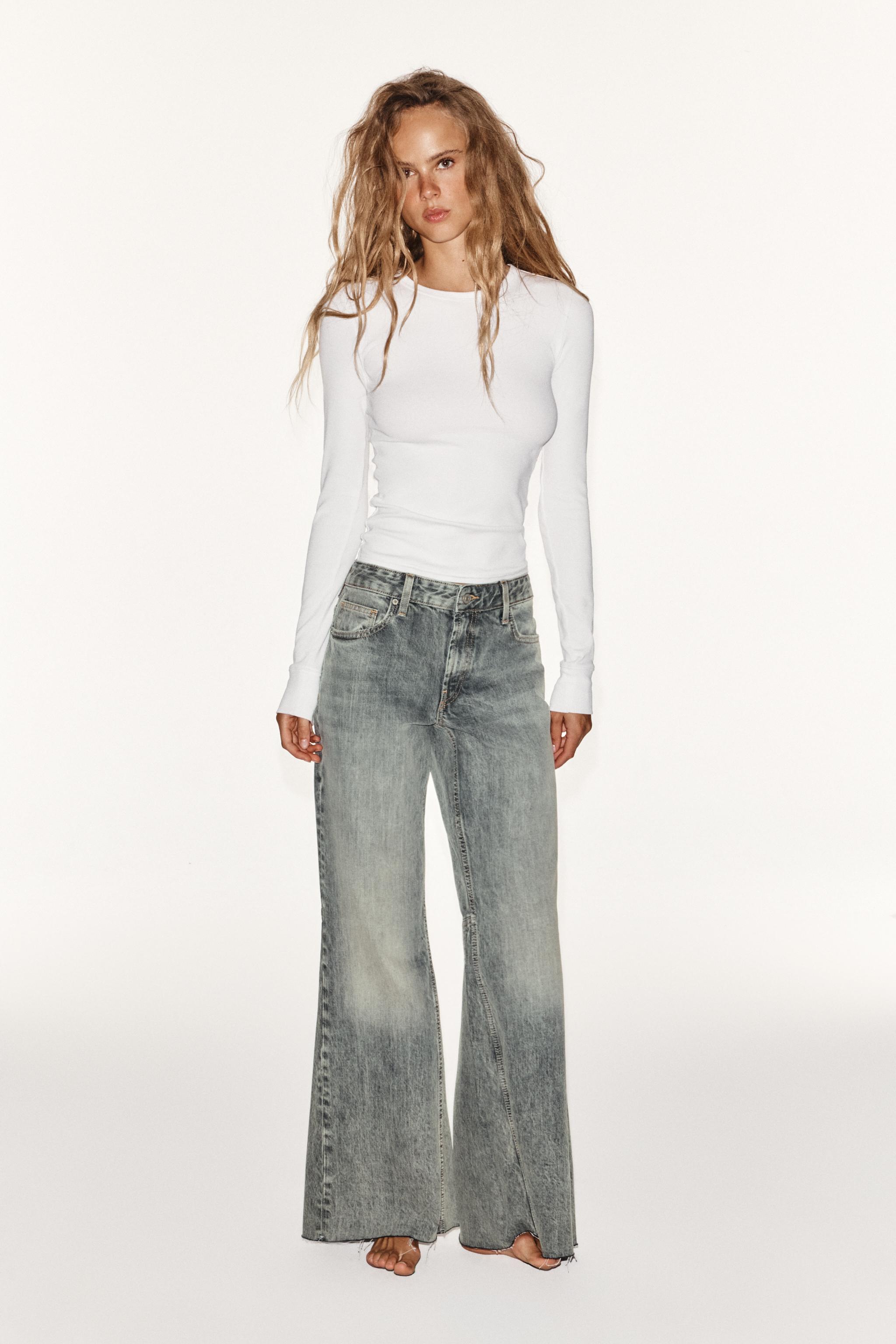 TRF джинсы с низкой посадкой клёш — ZARA