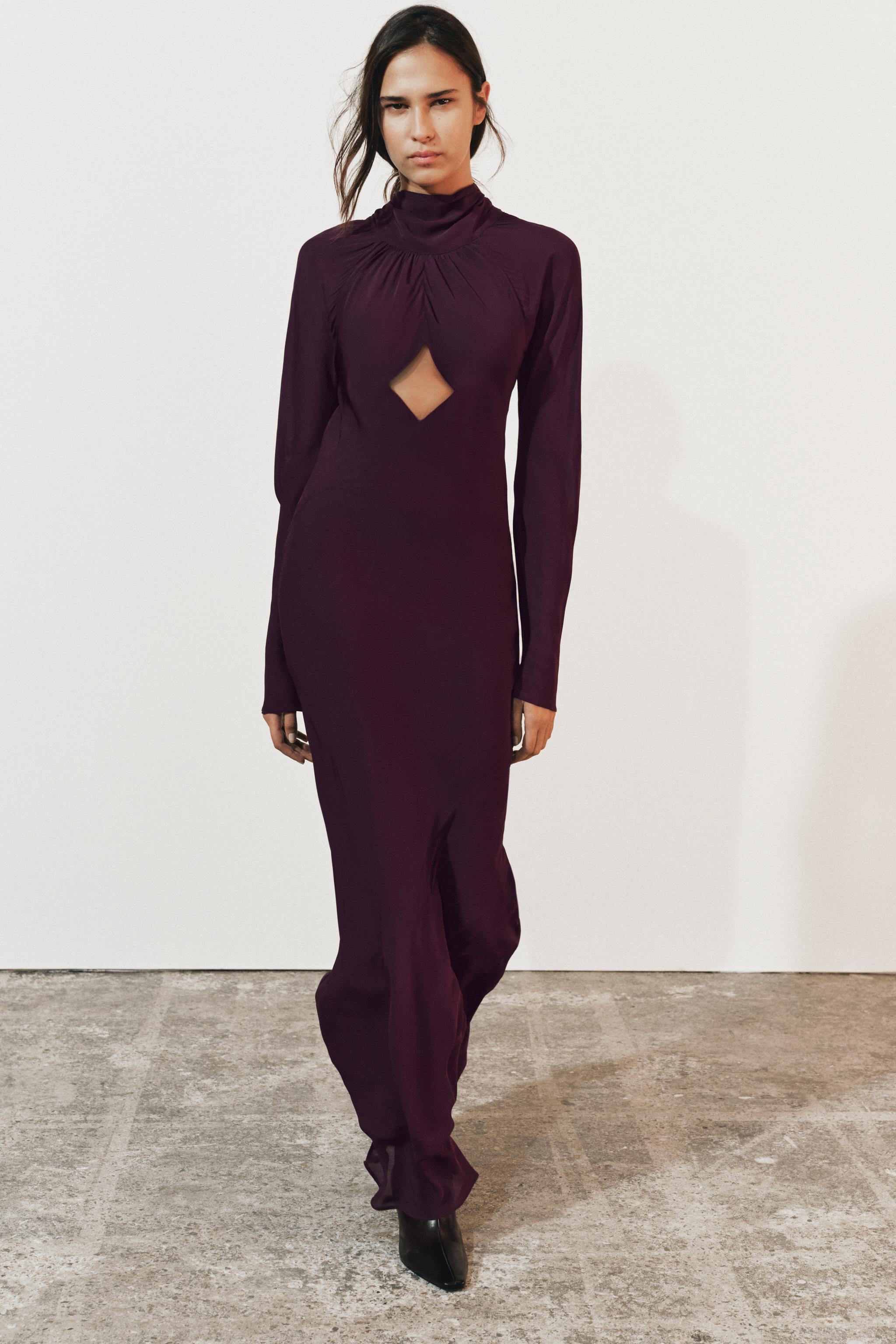 ДЛИННОЕ ПЛАТЬЕ С ВЫРЕЗАМИ — ZW COLLECTION — ZARA