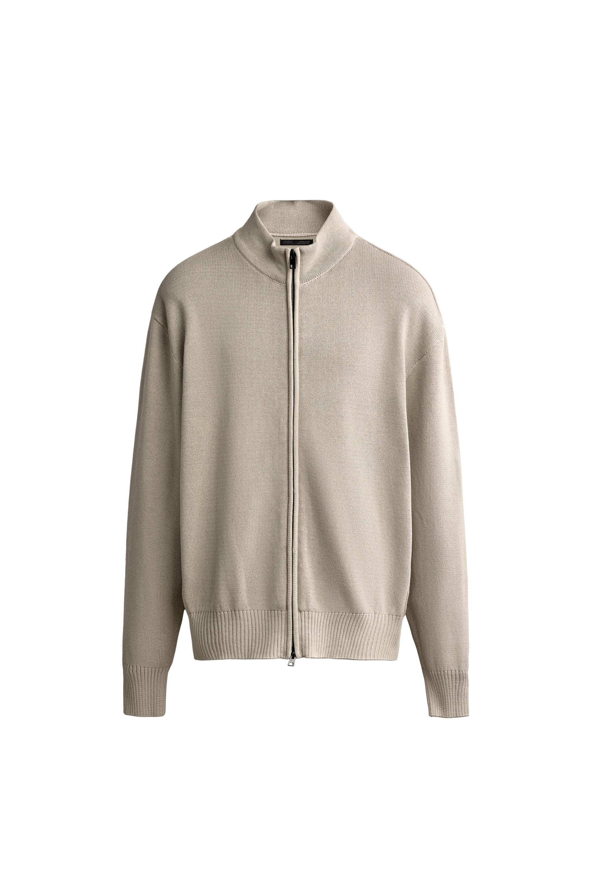КАРДИГАН НА МОЛНИИ С ЭФФЕКТОМ ПОТЕРТОСТИ — ZARA