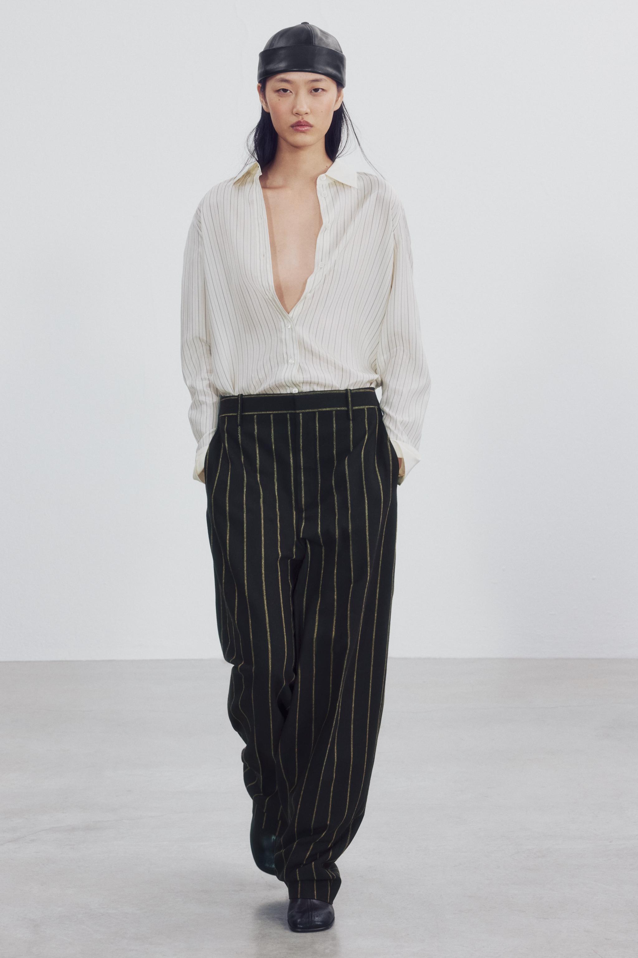 Брюки ZW COLLECTION в полоску — ZARA
