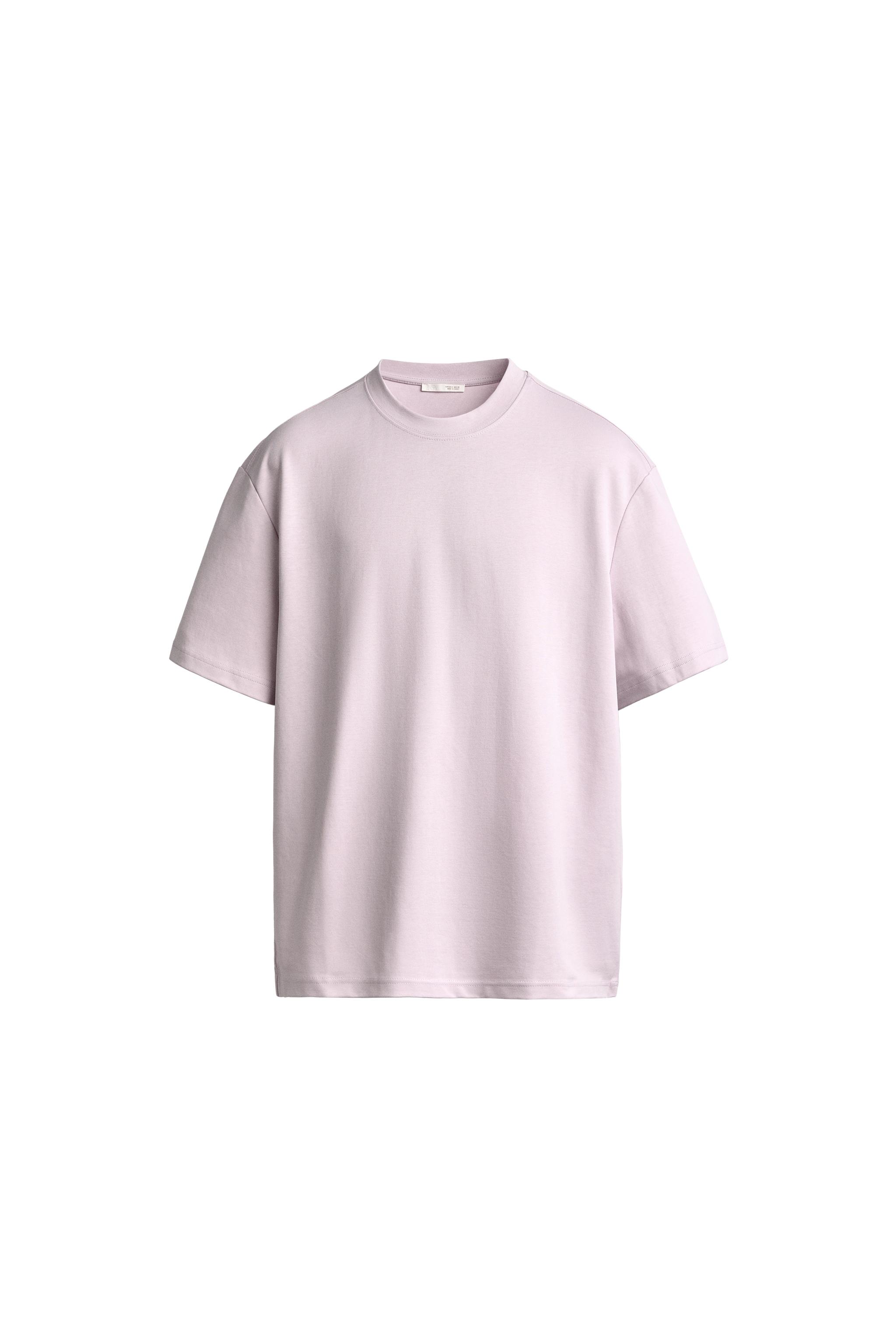ФУТБОЛКА СВОБОДНОГО КРОЯ С КОНТРАСТНОЙ НАШИВКОЙ — ZARA