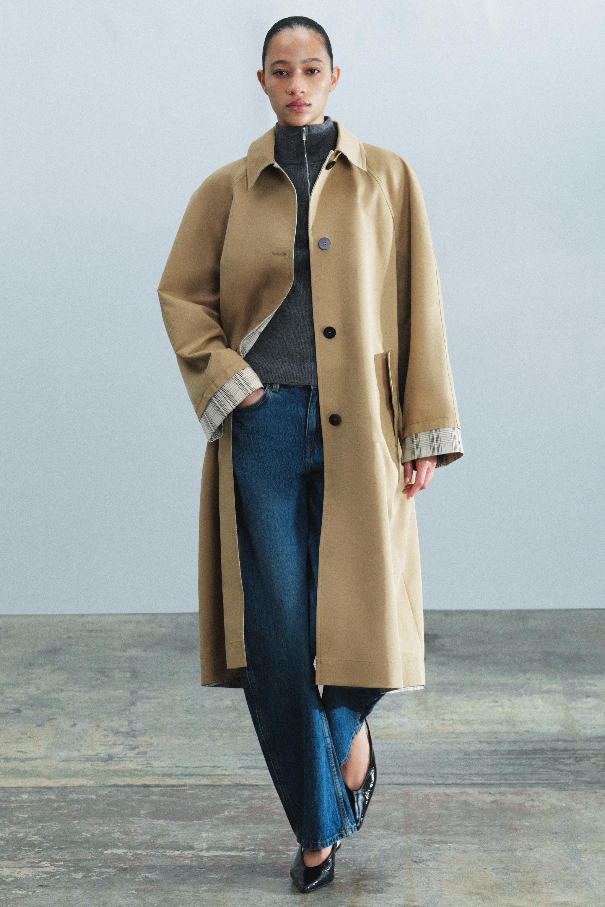 ZW COLLECTION двусторонний длинный тренч — ZARA