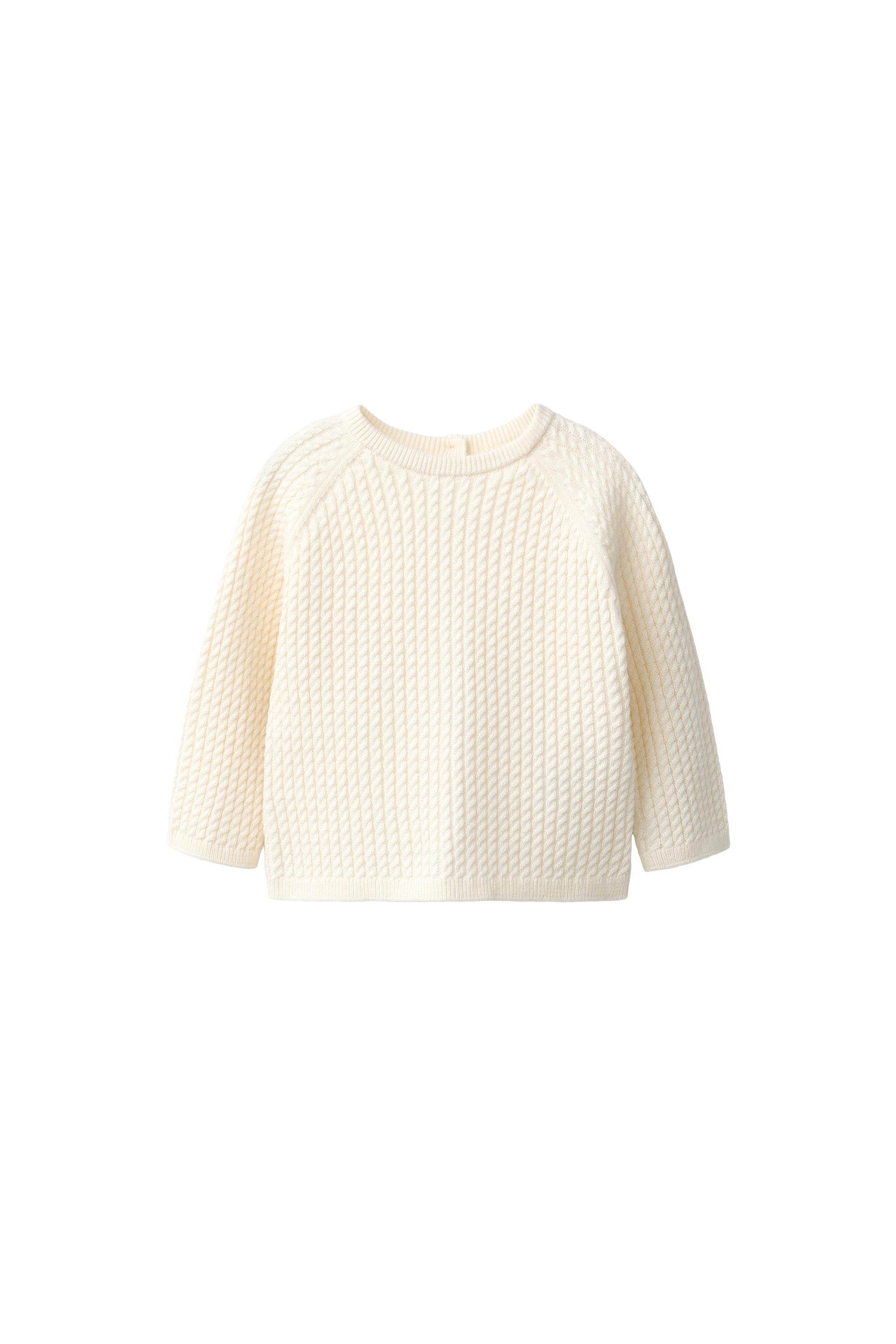Укороченный джемпер с фактурной вязкой — ZARA