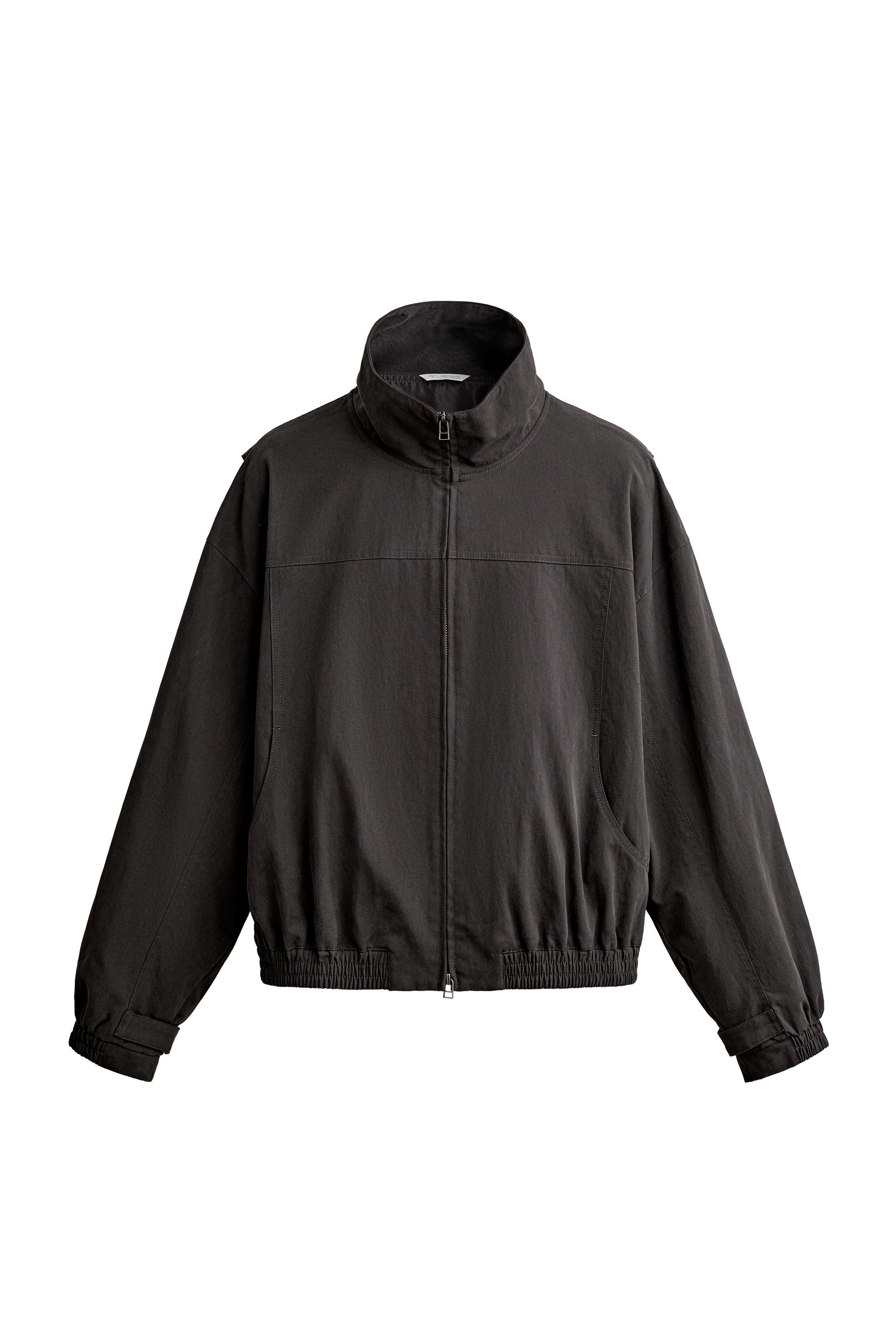 CROPPED FIT ELBOW PATCH JACKET — ZARA