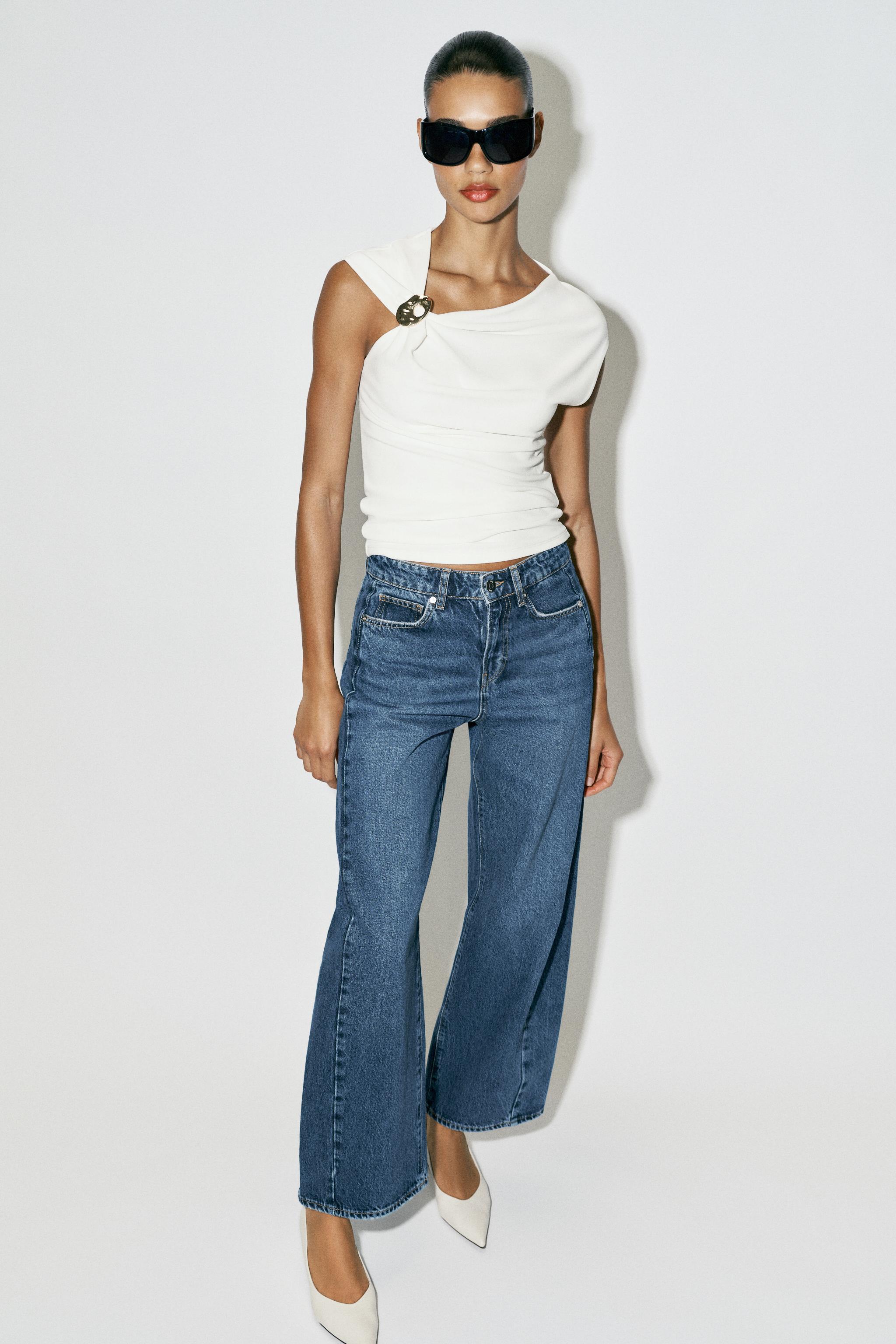 Топ с драпировкой и металлическими деталями — ZARA