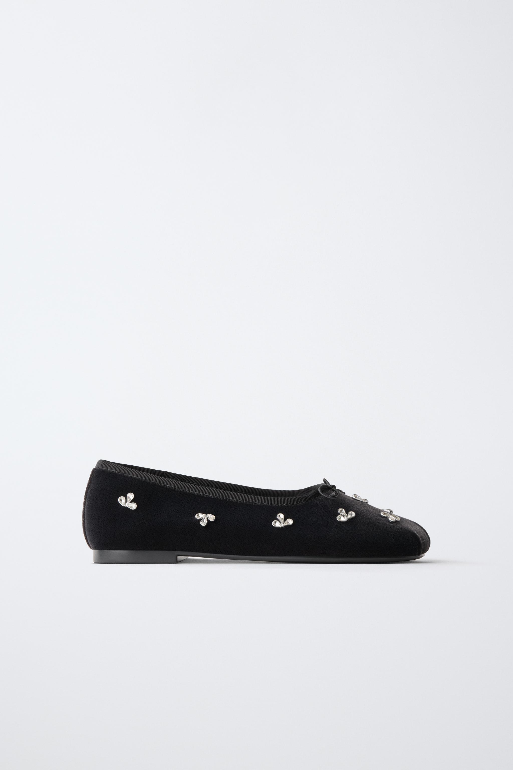 EMBELLISHED BALLERINA FLATS — ZARA