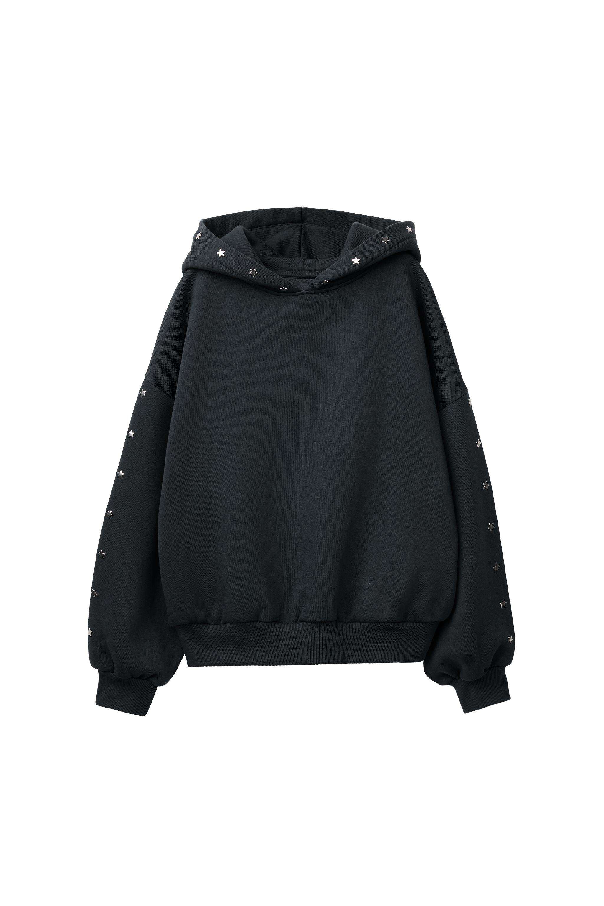 Худи со звёздными заклёпками — ZARA