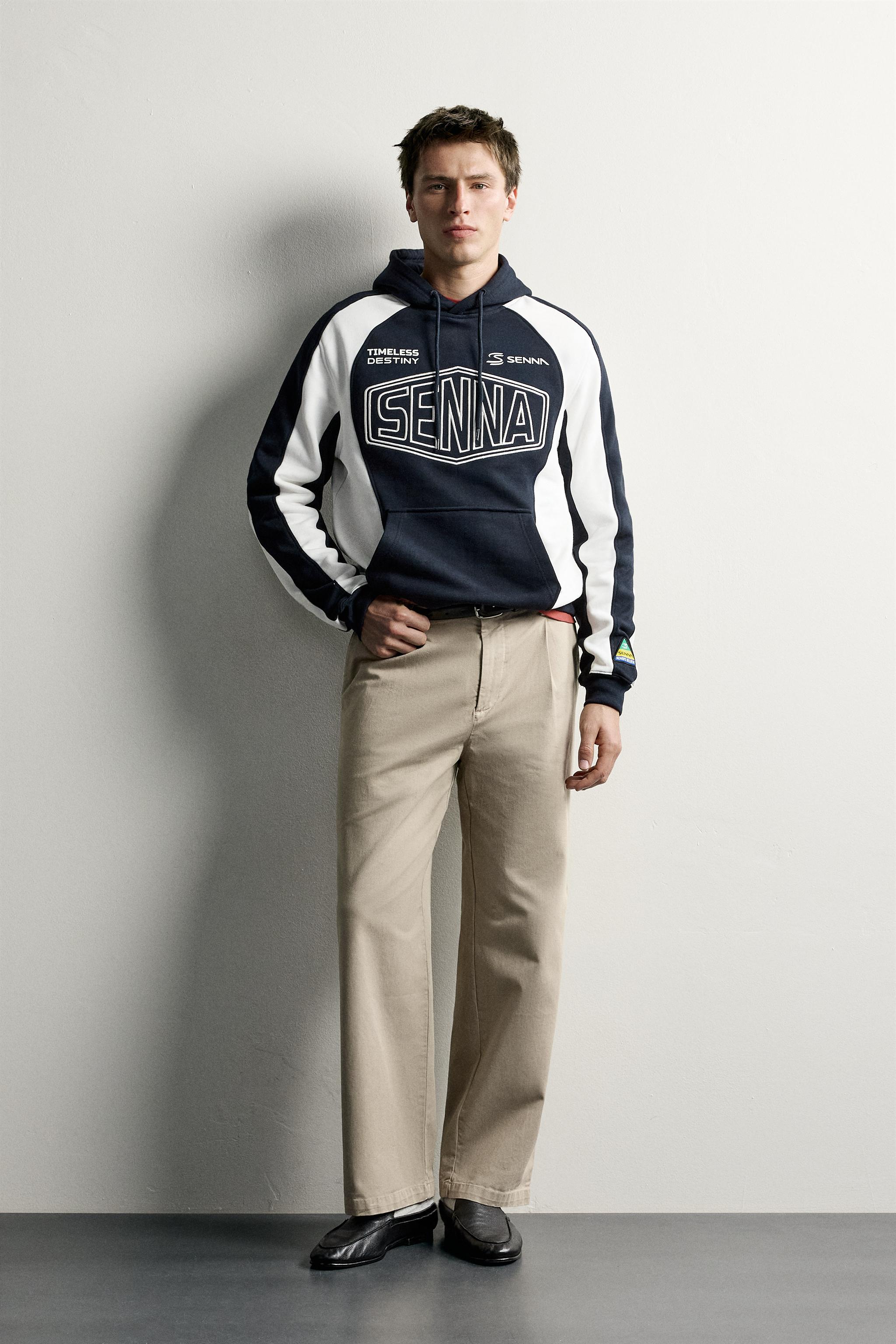 ХУДИ С ВЫШИВКОЙ AYRTON SENNA © SENNA BRANDS — ZARA