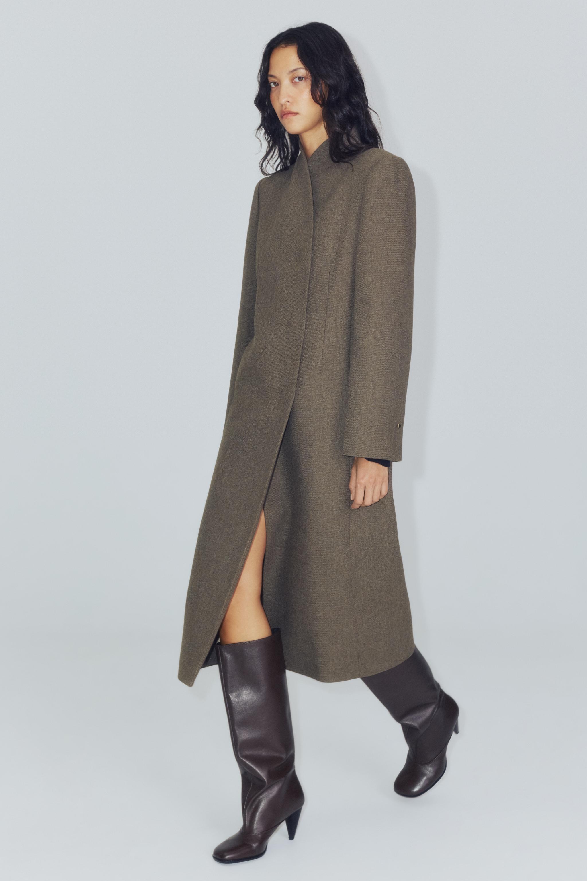 ПРИТАЛЕННОЕ ПАЛЬТО ZW COLLECTION — ZARA
