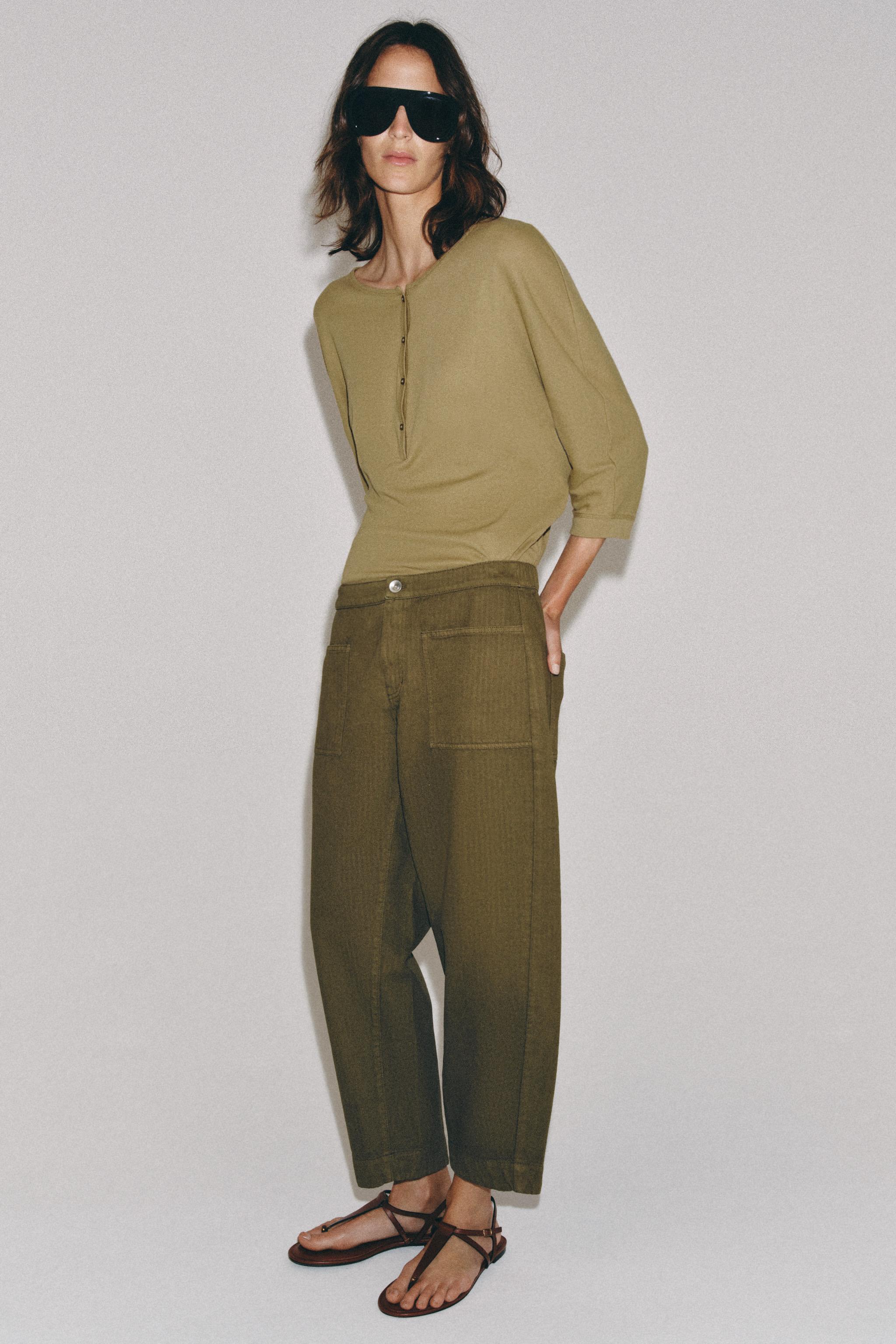 Брюки силуэта "бочонок" ZW COLLECTION — ZARA