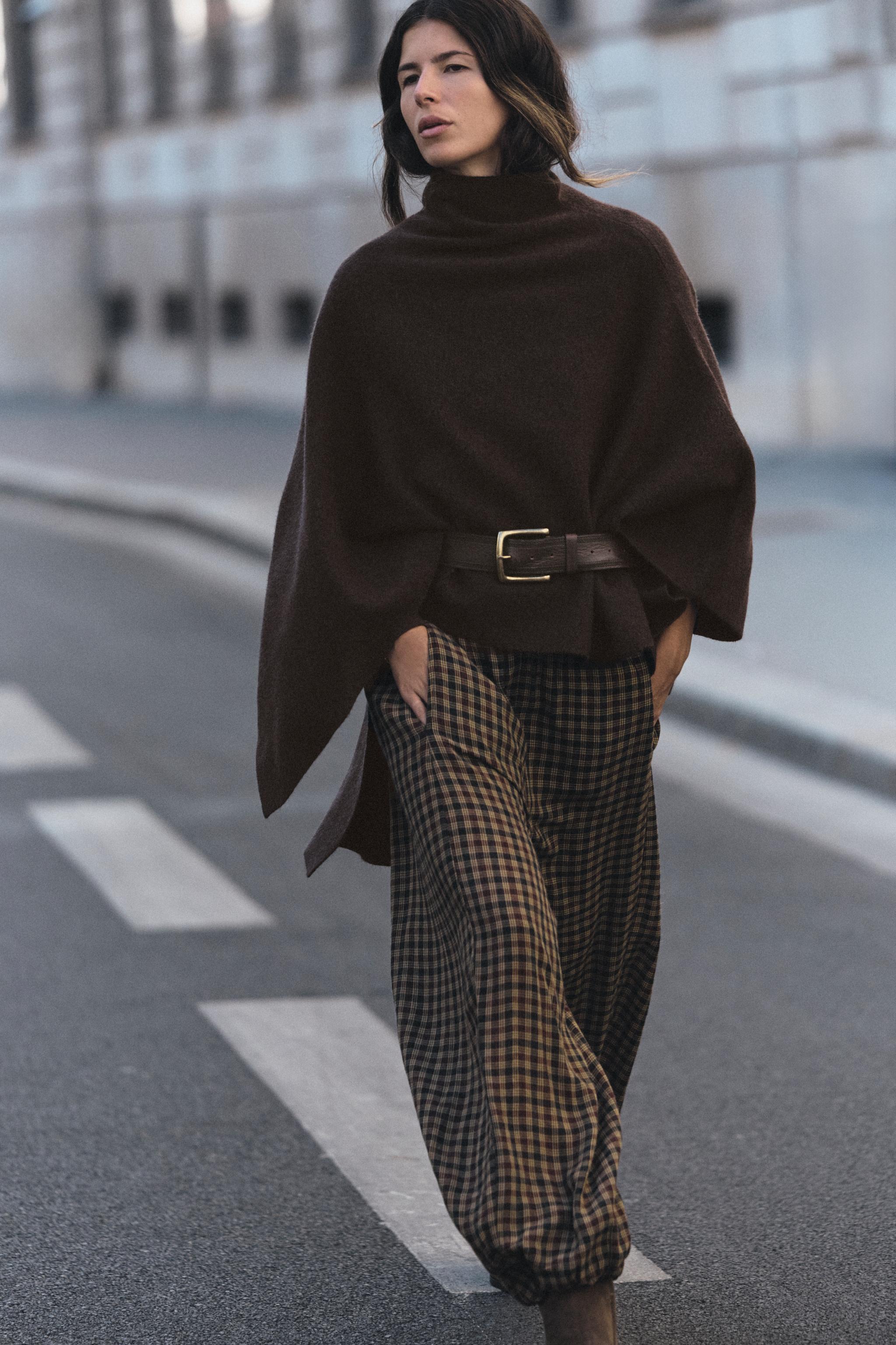 Брюки-шаровары в клетку — ZARA