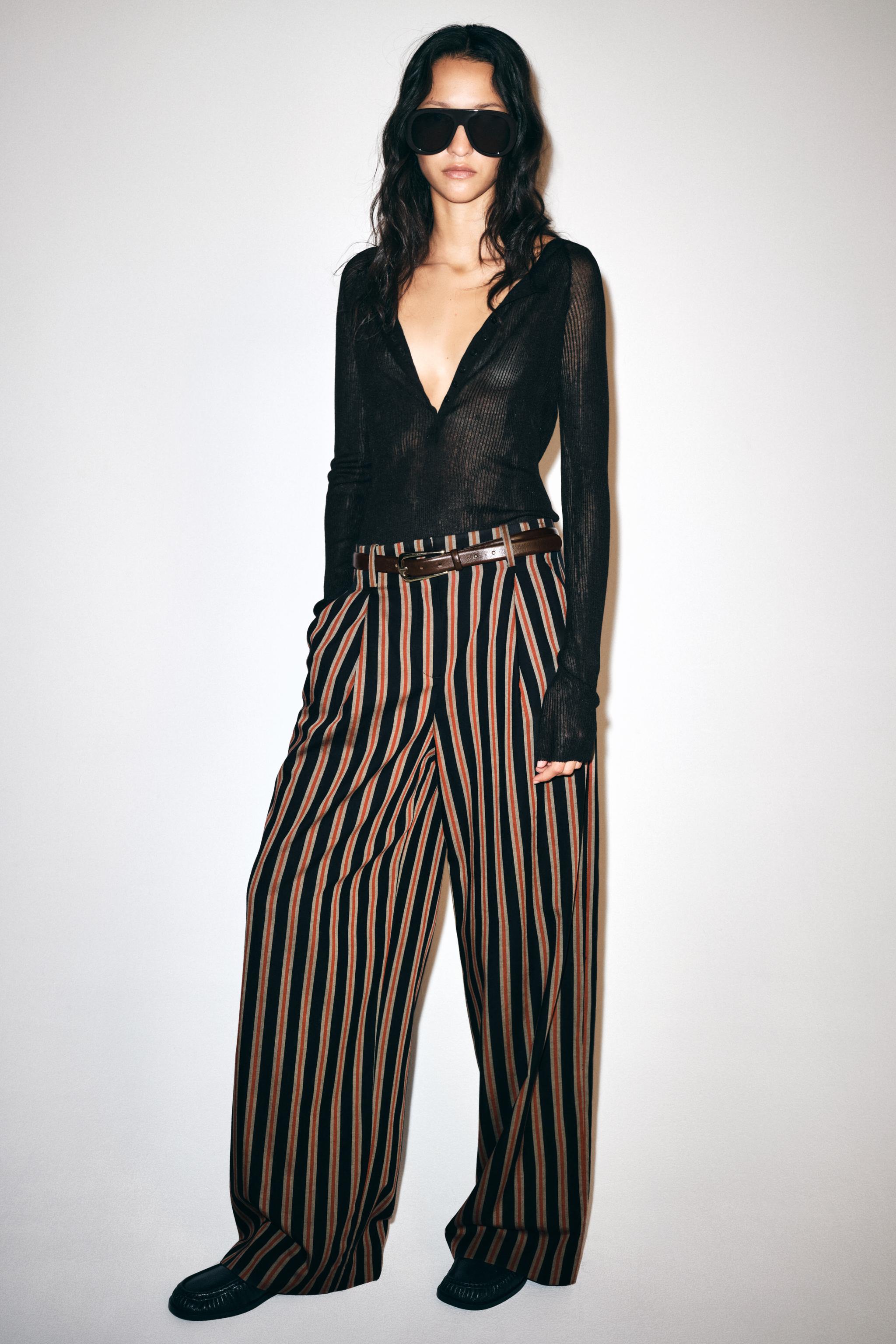 Брюки ZW COLLECTION в складку — ZARA
