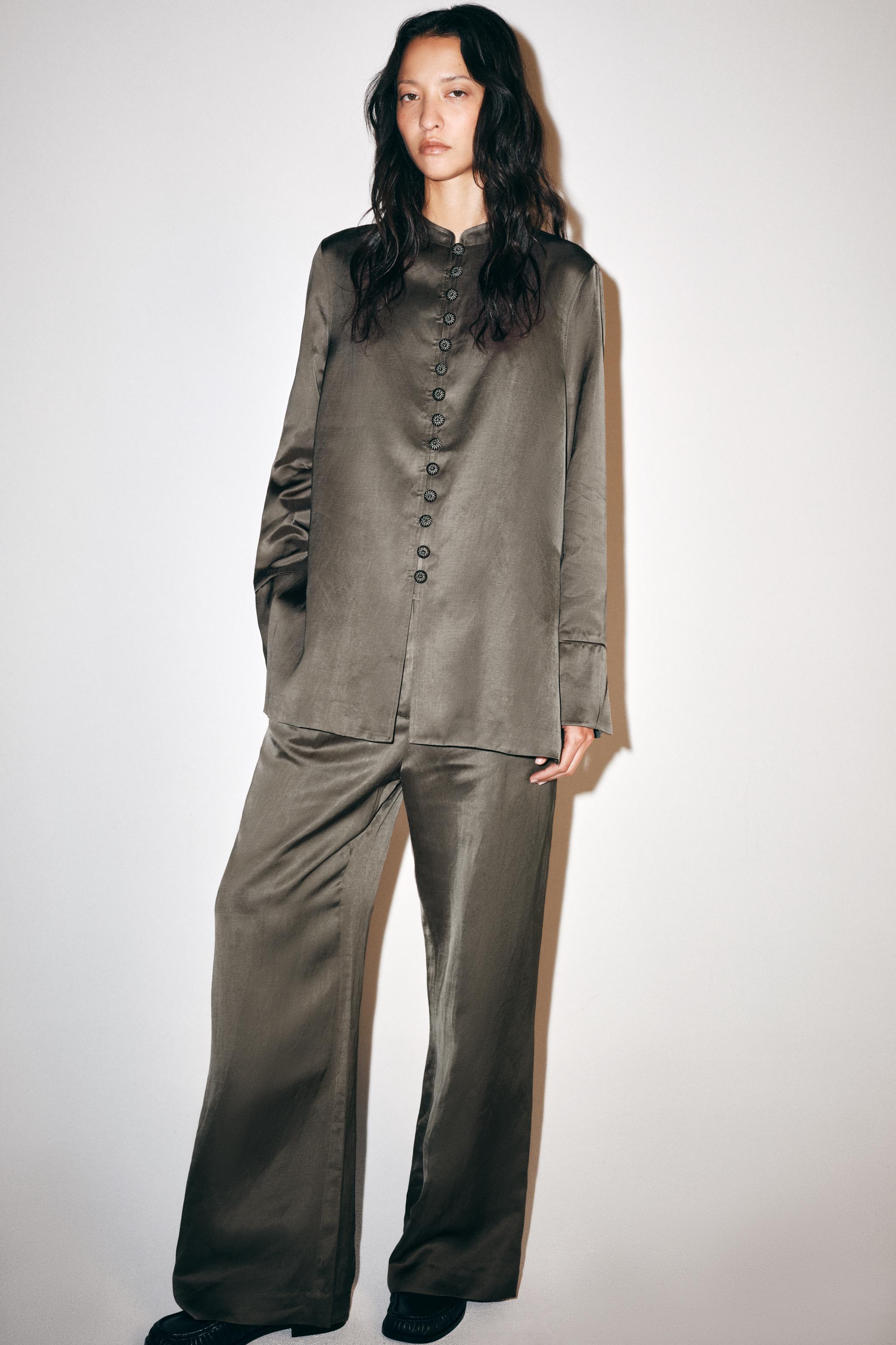 ZW COLLECTION SATIN JACKET — ZARA
