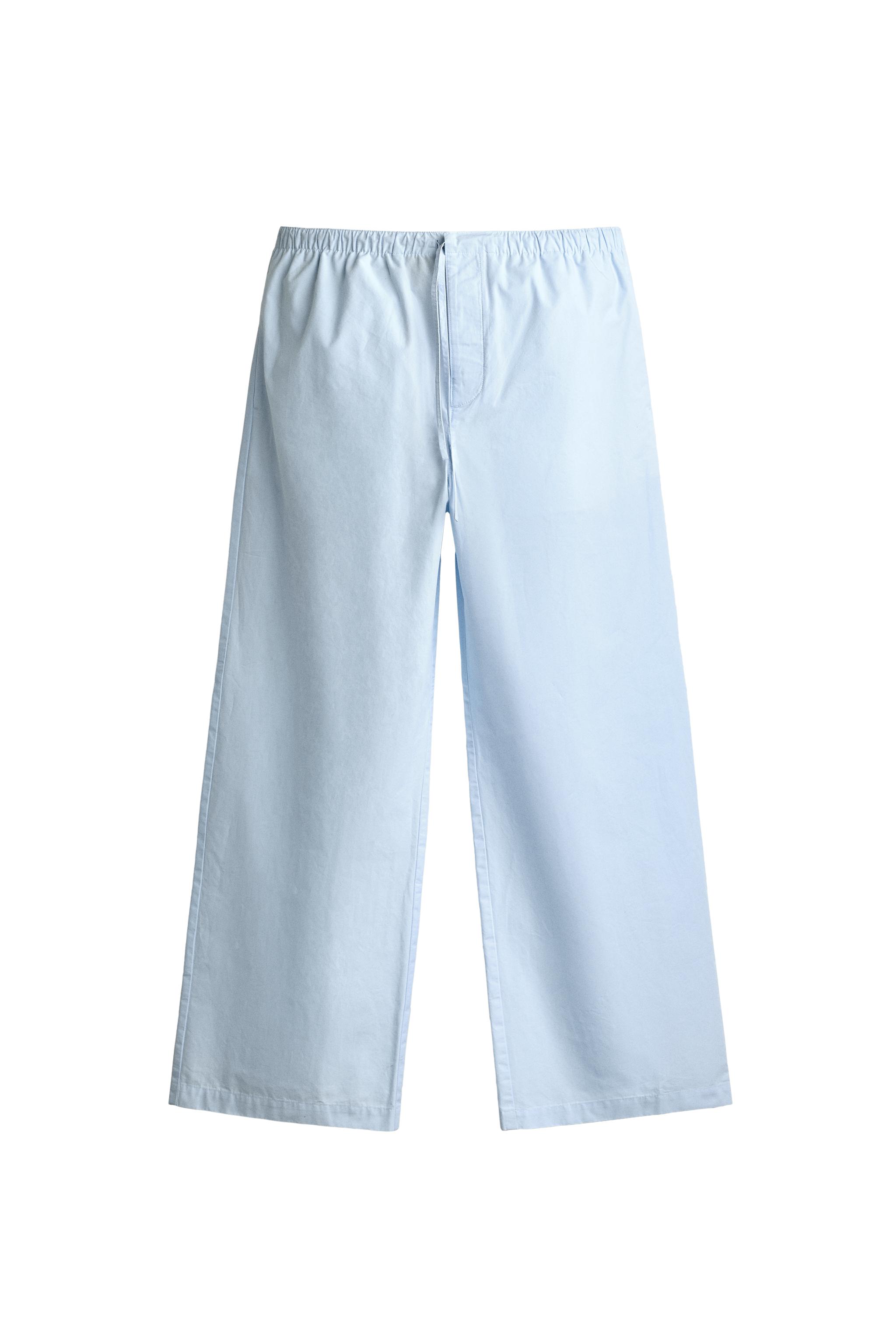 COTTON POPLIN PYJAMA TROUSERS — ZARA