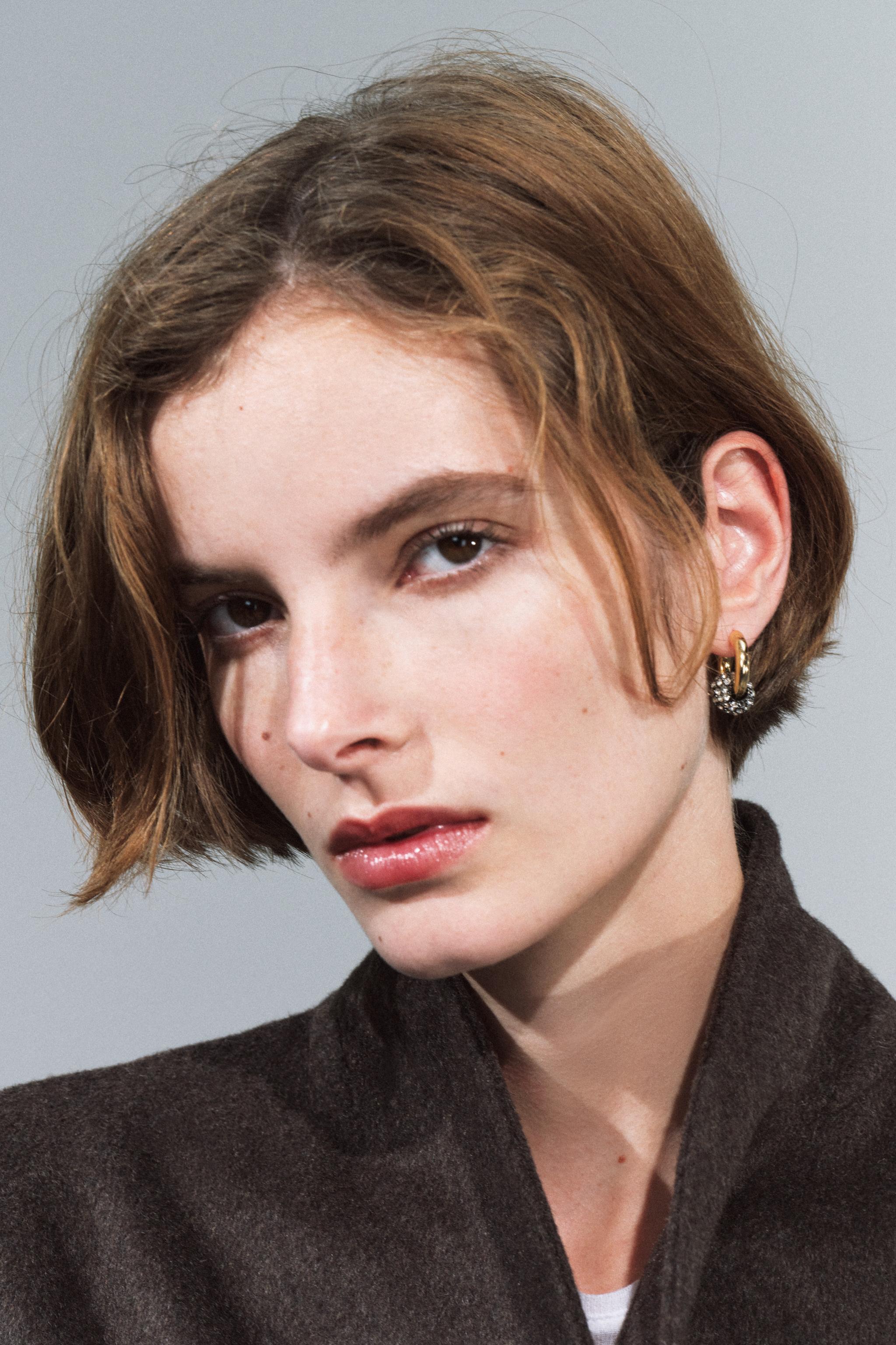 Серьги-кольца со стразами — ZARA