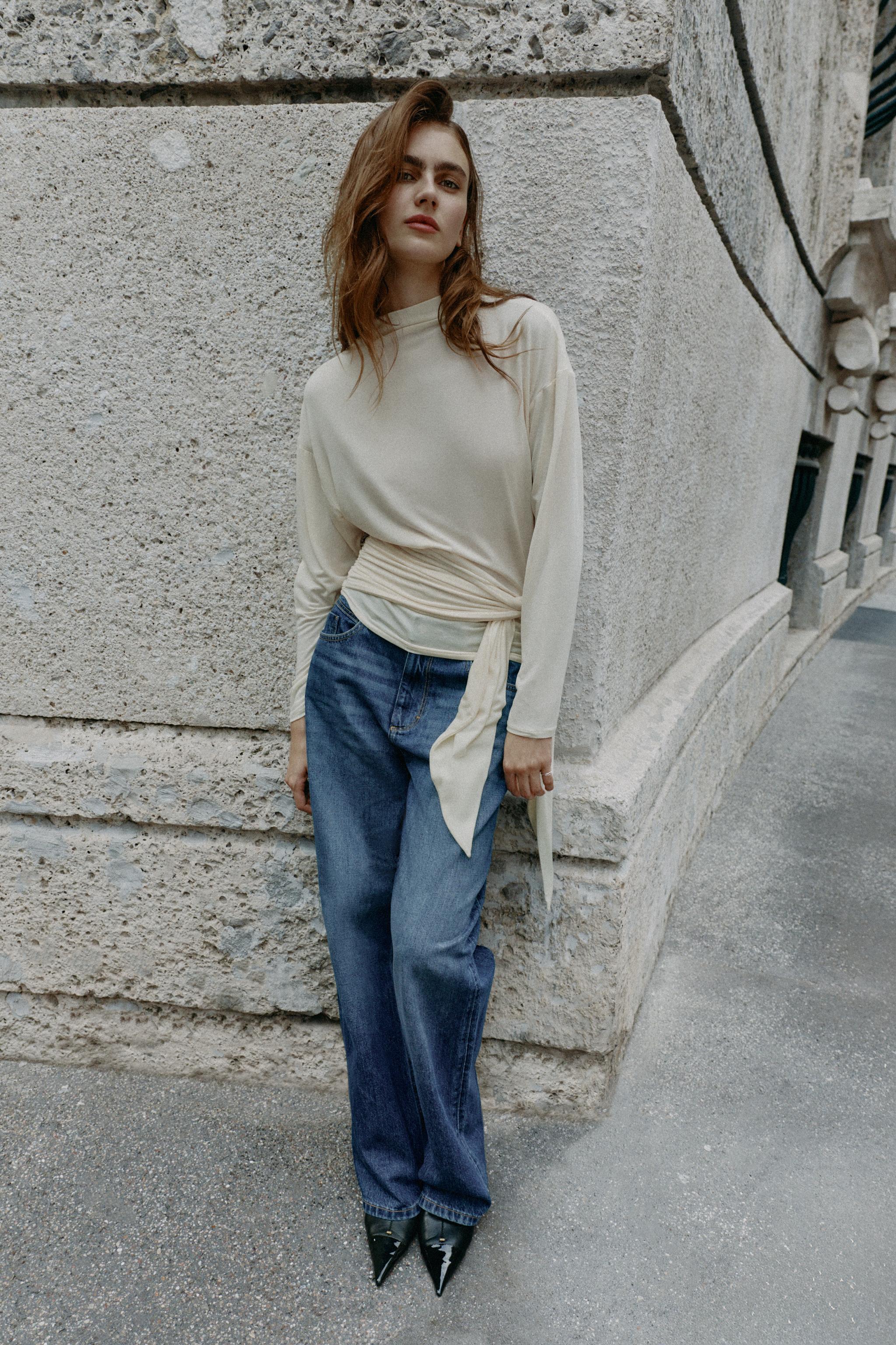 ТОП С ПОЯСОМ — ZARA