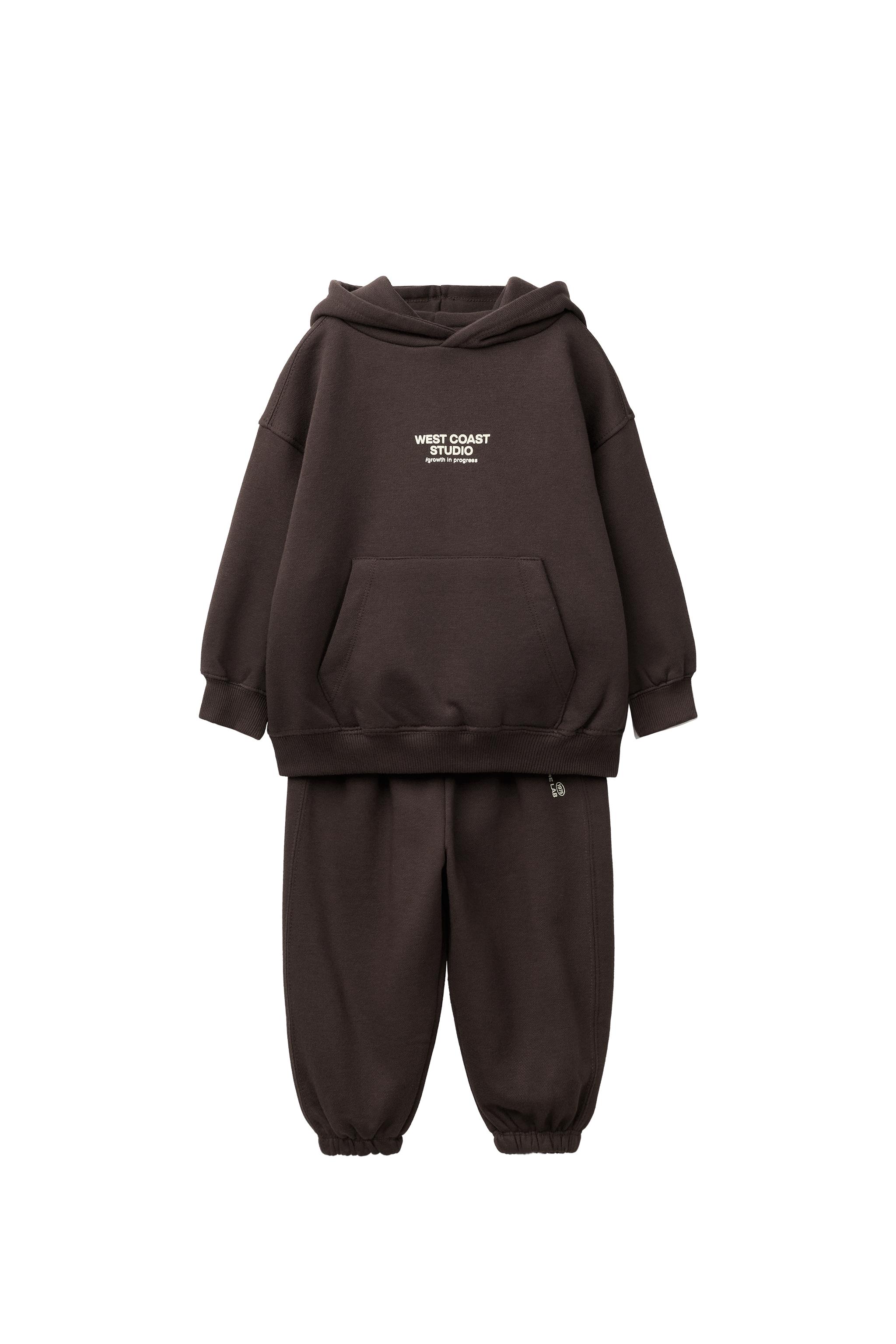 Худи с текстовым принтом и джоггеры комплект — ZARA