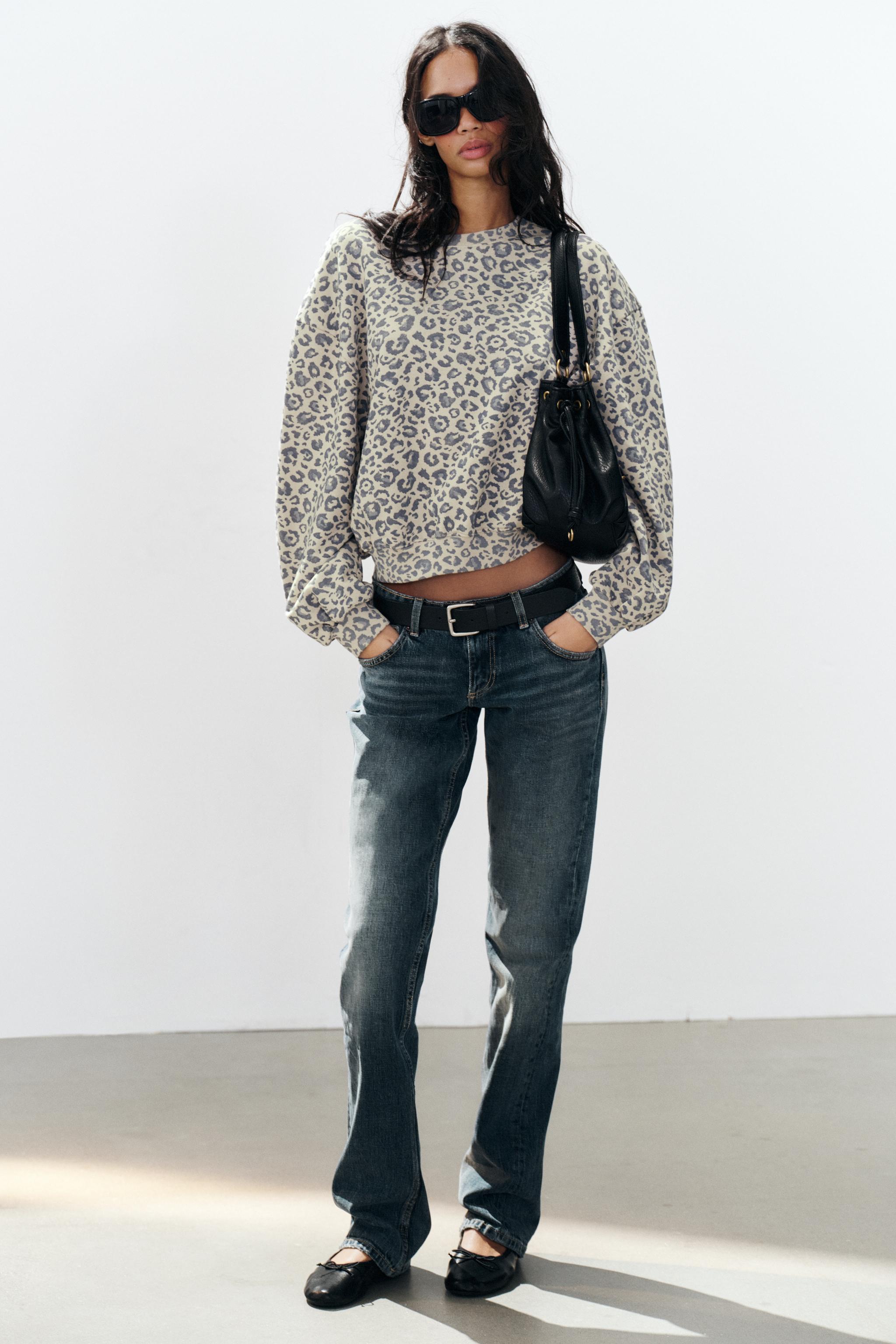 ANIMAL PRINT SWEATSHIRT — ZARA