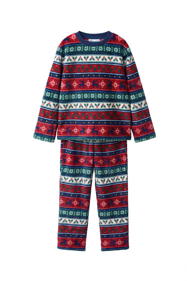 6-14 YEARS/ FAIR ISLE FLEECE PYJAMAS