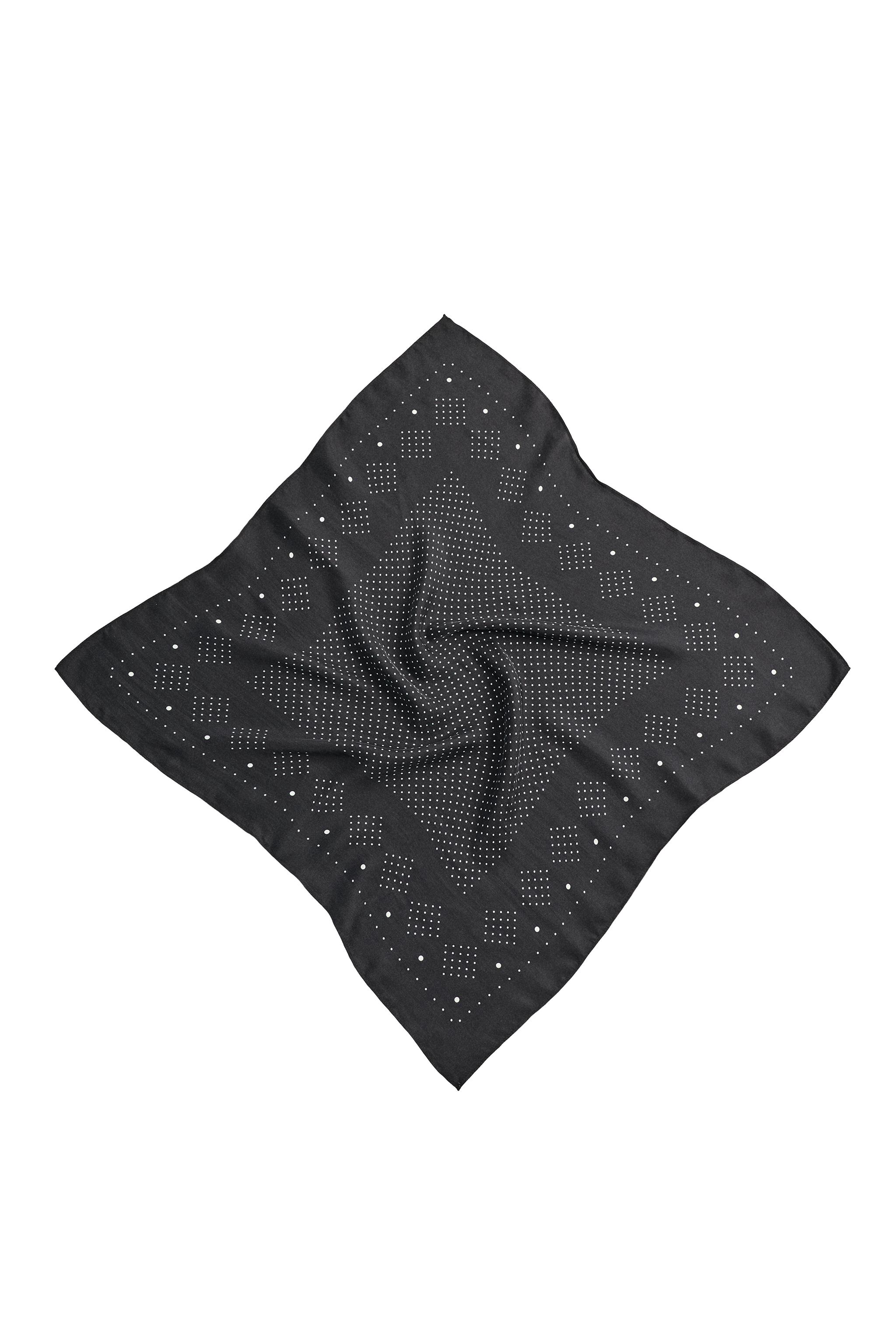 100% SILK GEOMETRIC PRINT BANDANA — ZARA