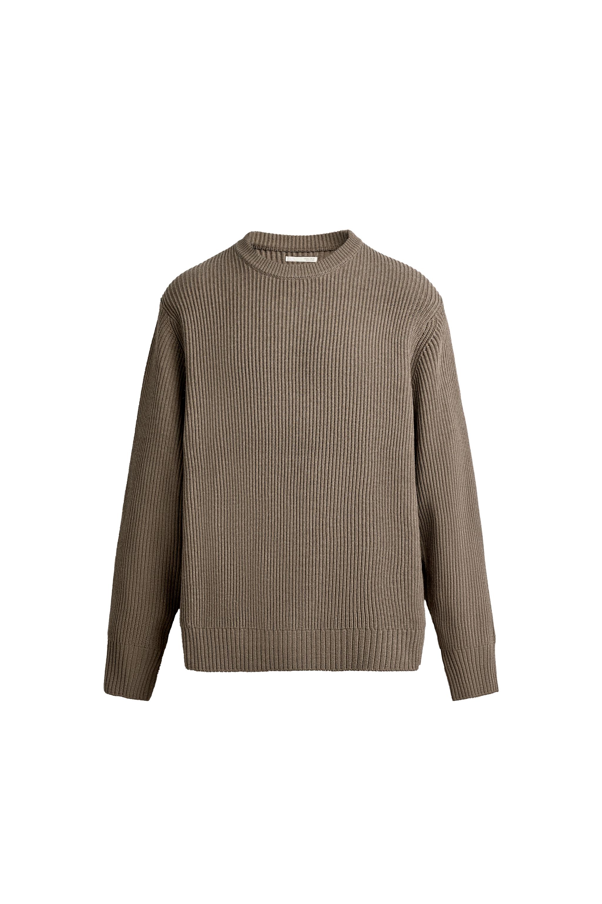 Свитер классического кроя с рельефной текстурой — ZARA