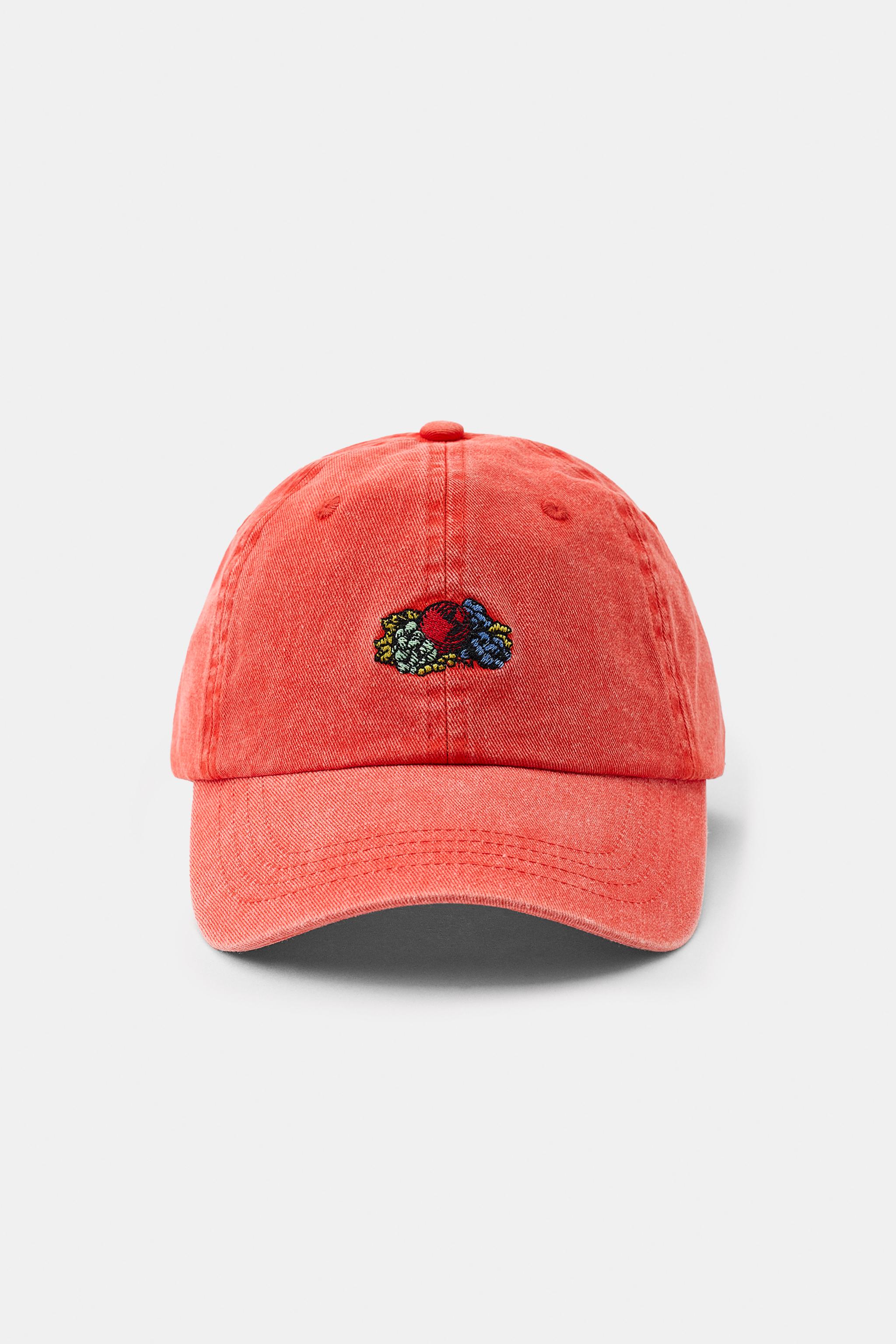 Бейсболка из хлопка с вышивкой FRUIT OF THE LOOM™ — ZARA