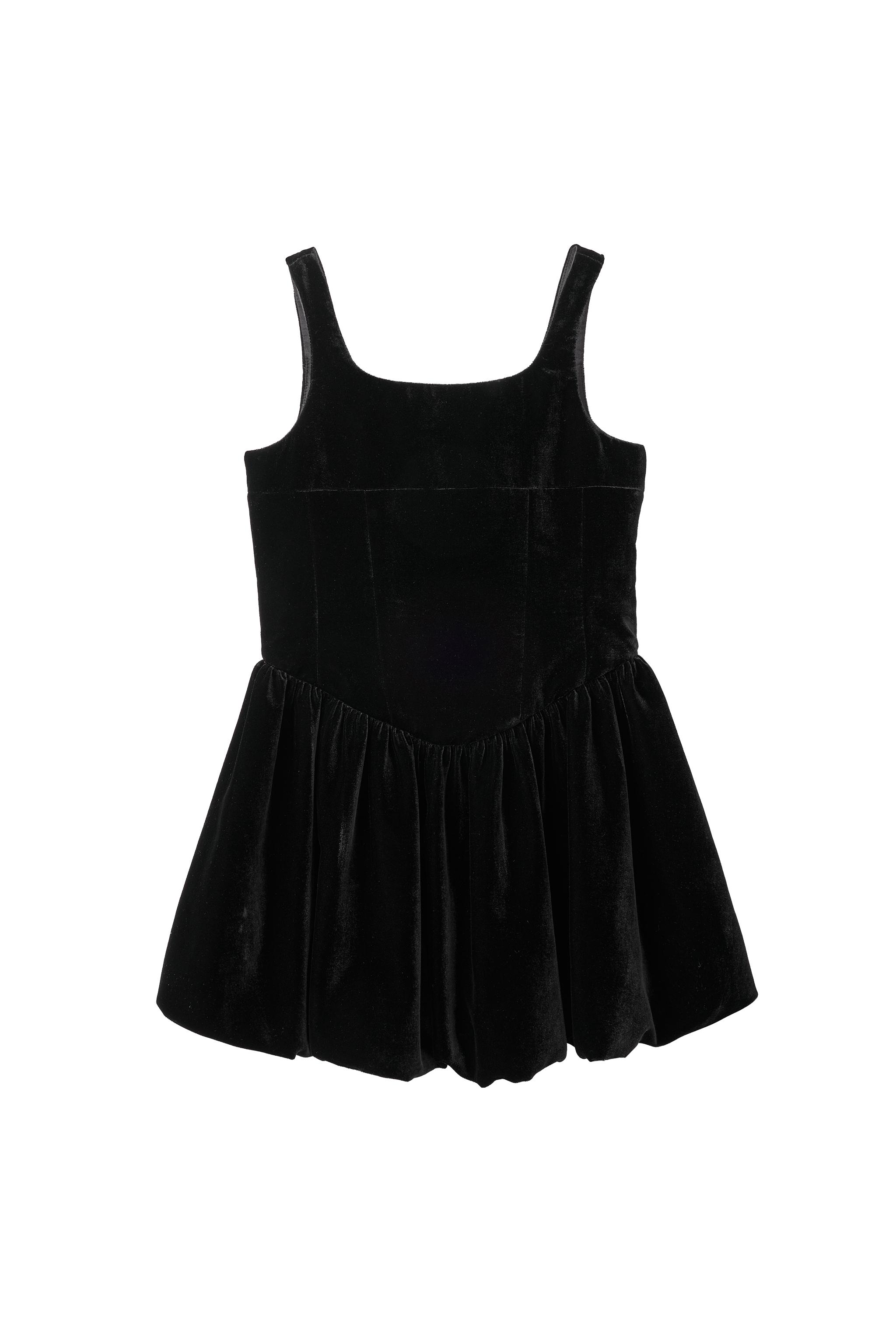 БАРХАТНОЕ ПЛАТЬЕ-БАЛЛОН — ZARA
