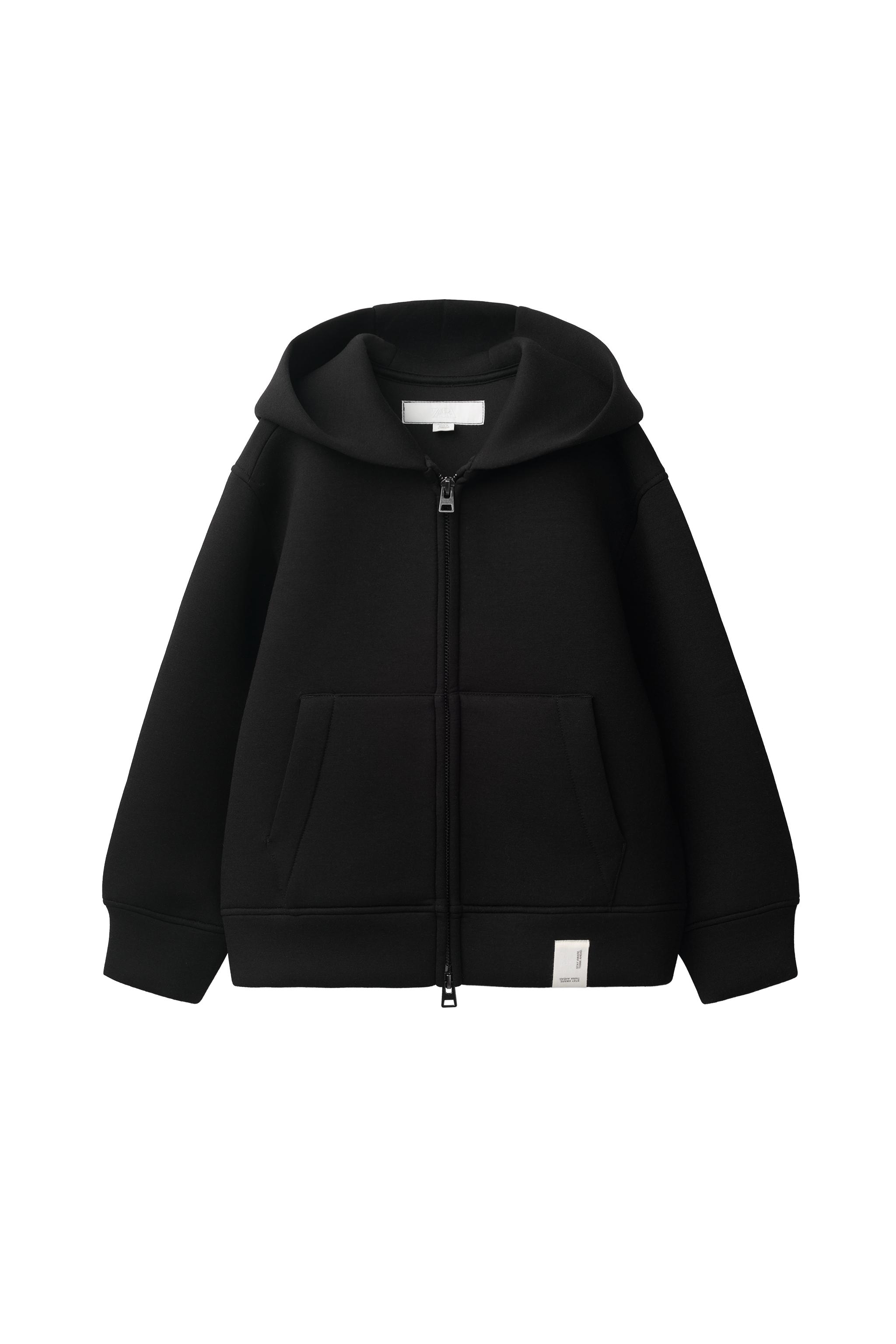 Худи из неопрена на молнии — ZARA