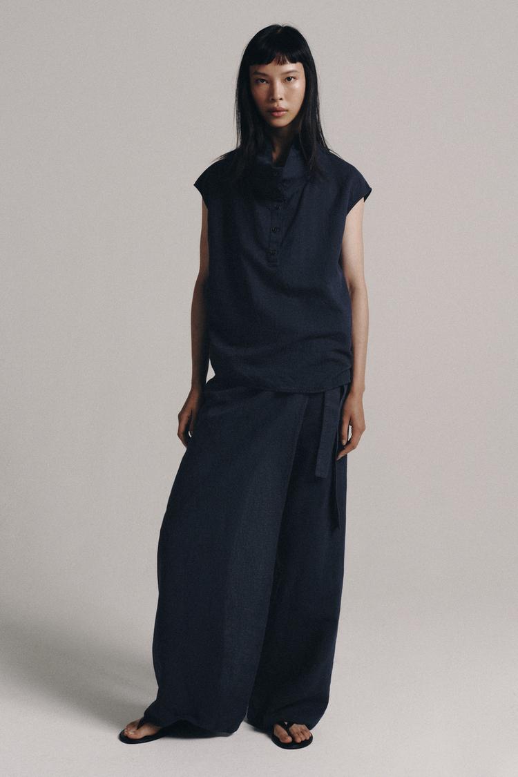 Брюки-парео ZW COLLECTION из смесового льна