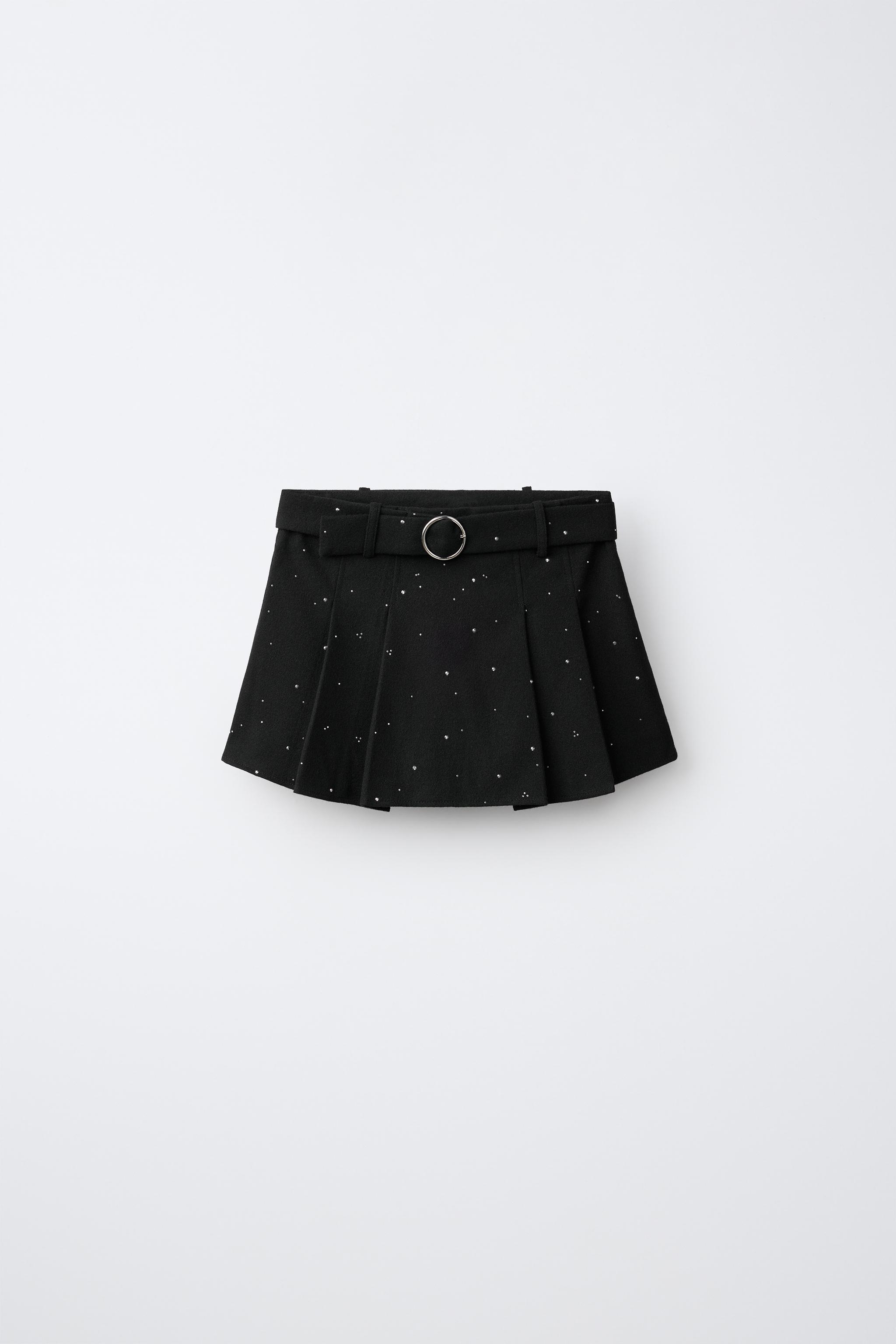 ЮБКА С РЕМНЕМ И СТРАЗАМИ — ZARA