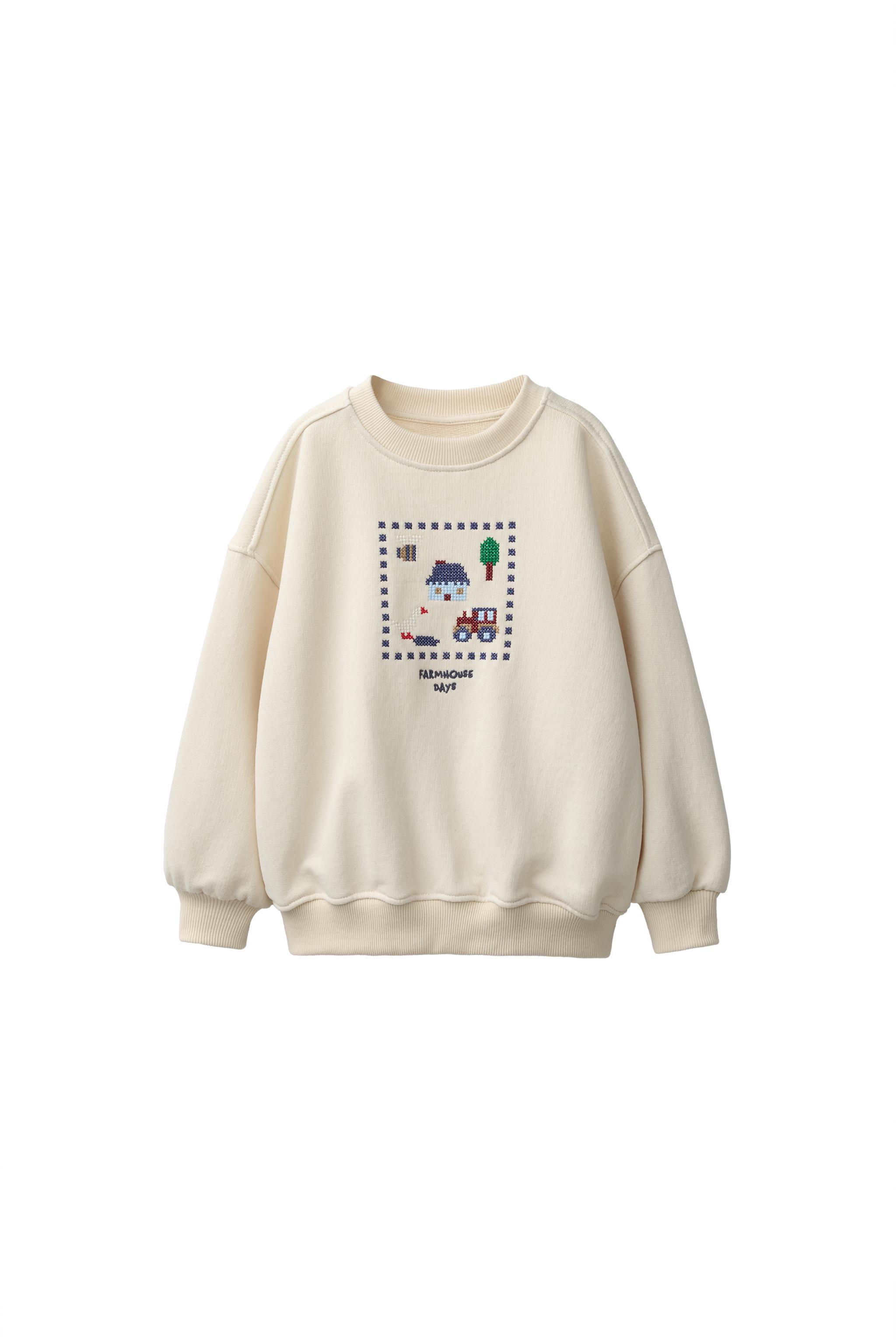 ТОЛСТОВКА С ВЫШИВКОЙ «ФЕРМА» — ZARA