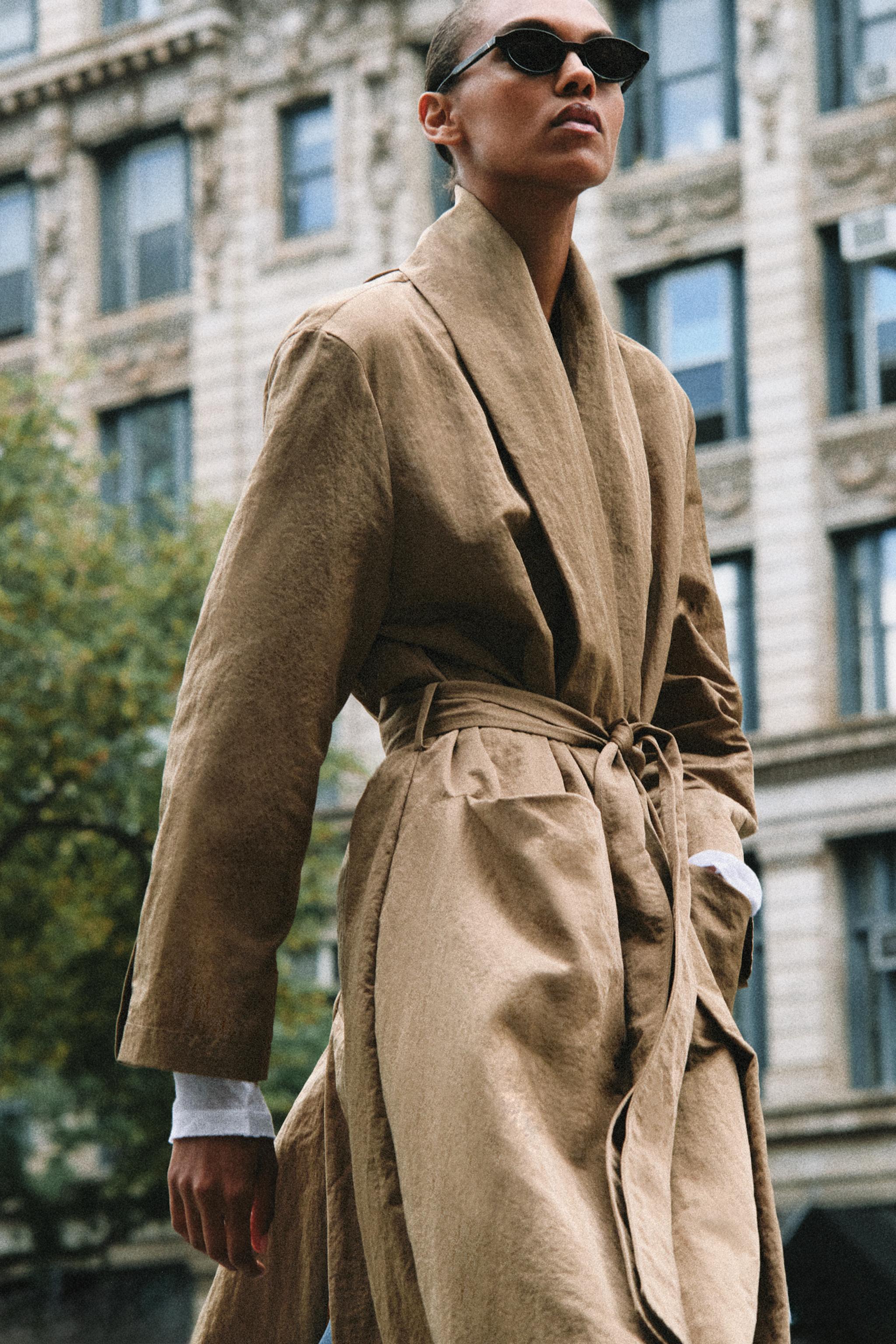 Тренч ZW COLLECTION с поясом — ZARA