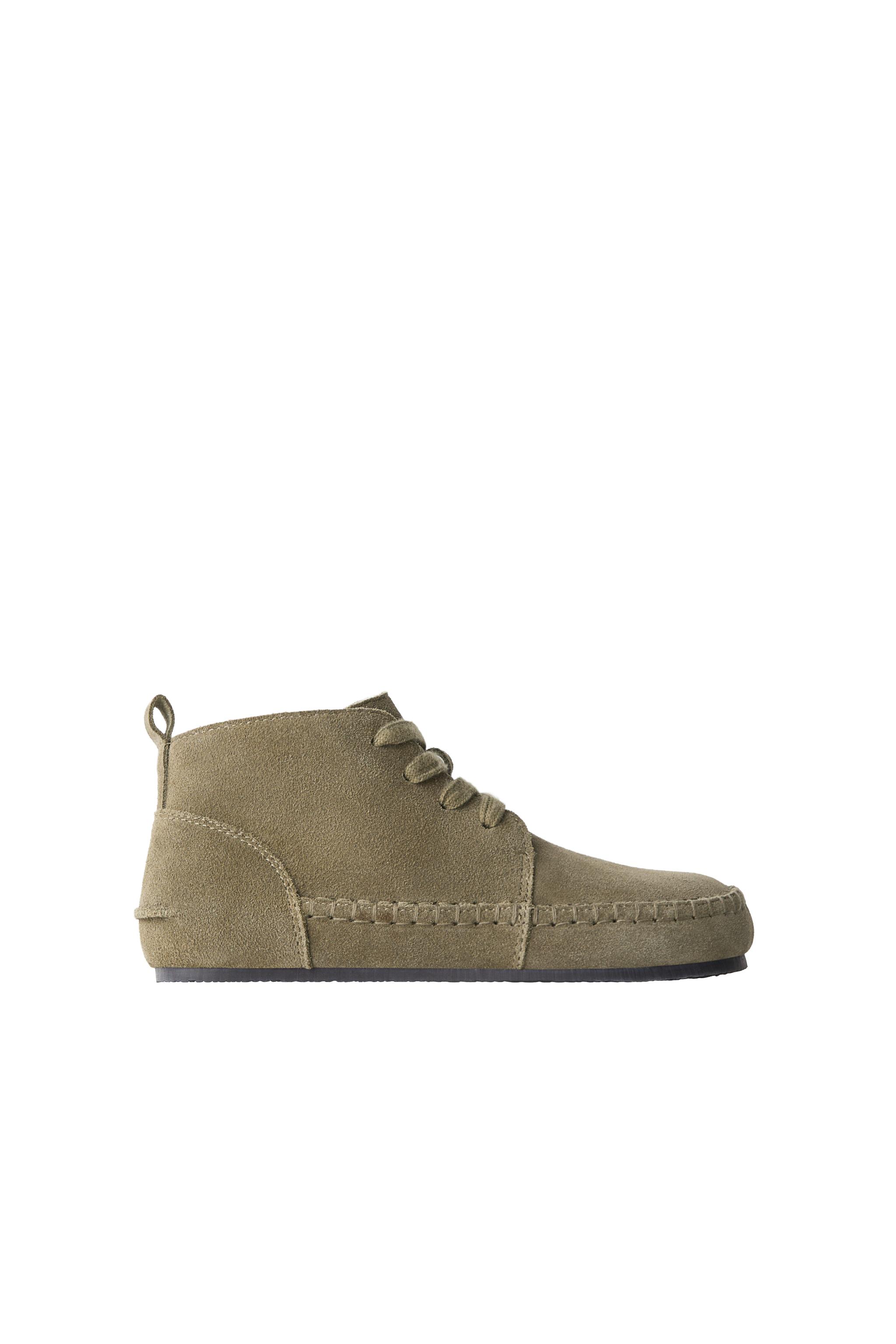 BAREFOOT LEATHER LINED ANKLE BOOTS — ZARA