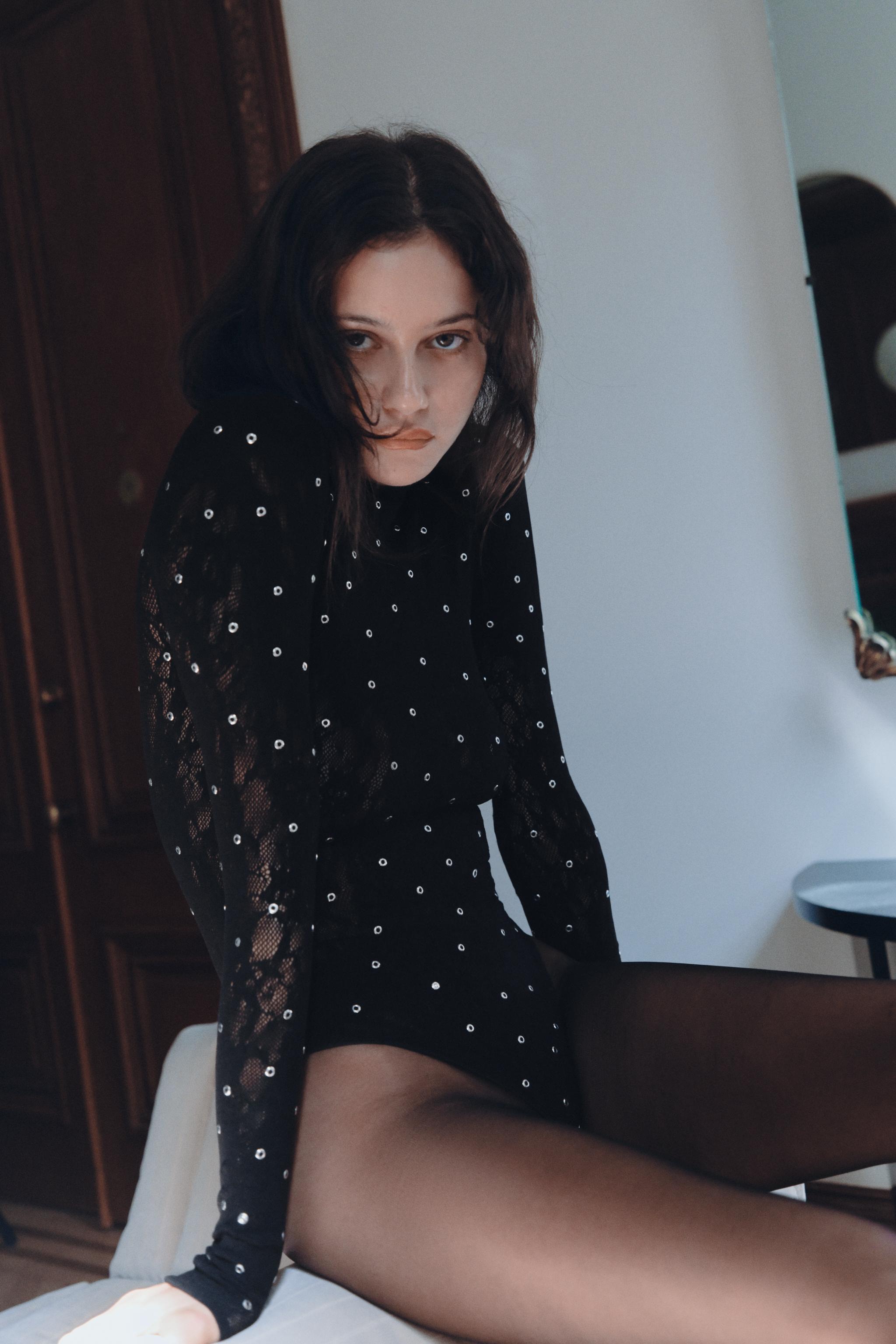 SEAMLESS LACE AND STUD BODYSUIT — ZARA