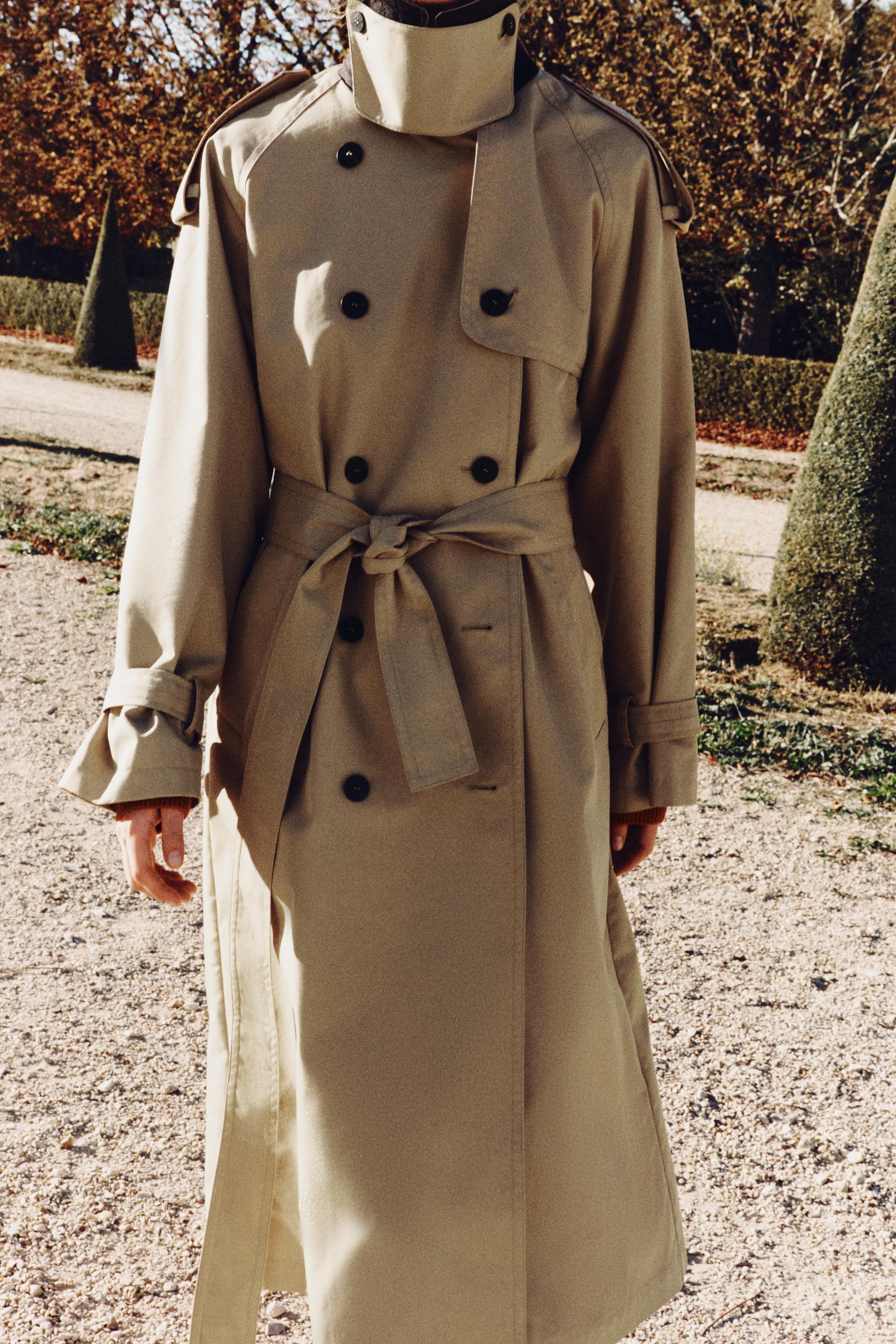 ZW COLLECTION LONG DOUBLE-BREASTED TRENCH COAT — ZARA