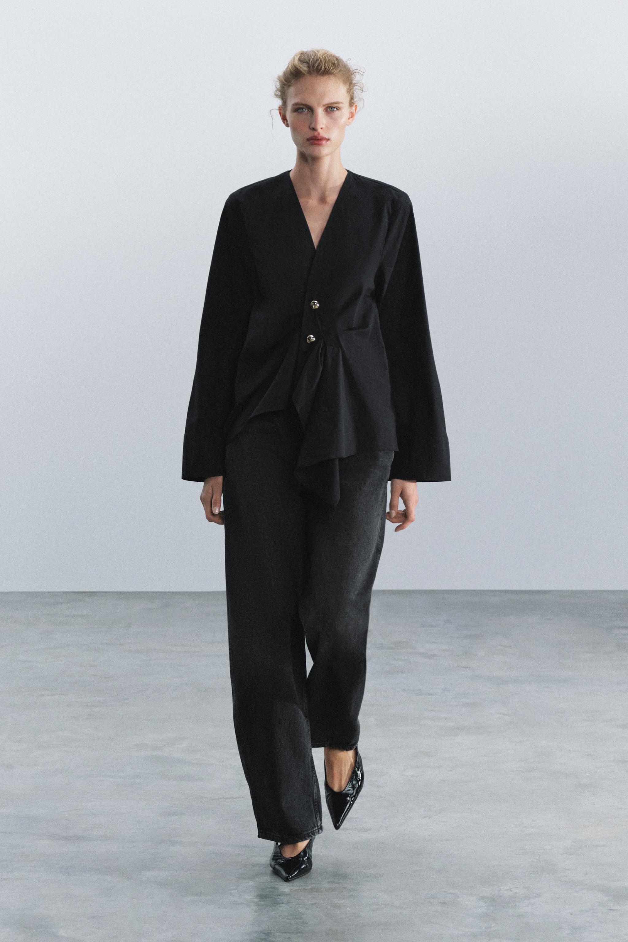 ZW COLLECTION рубашка в складку — ZARA