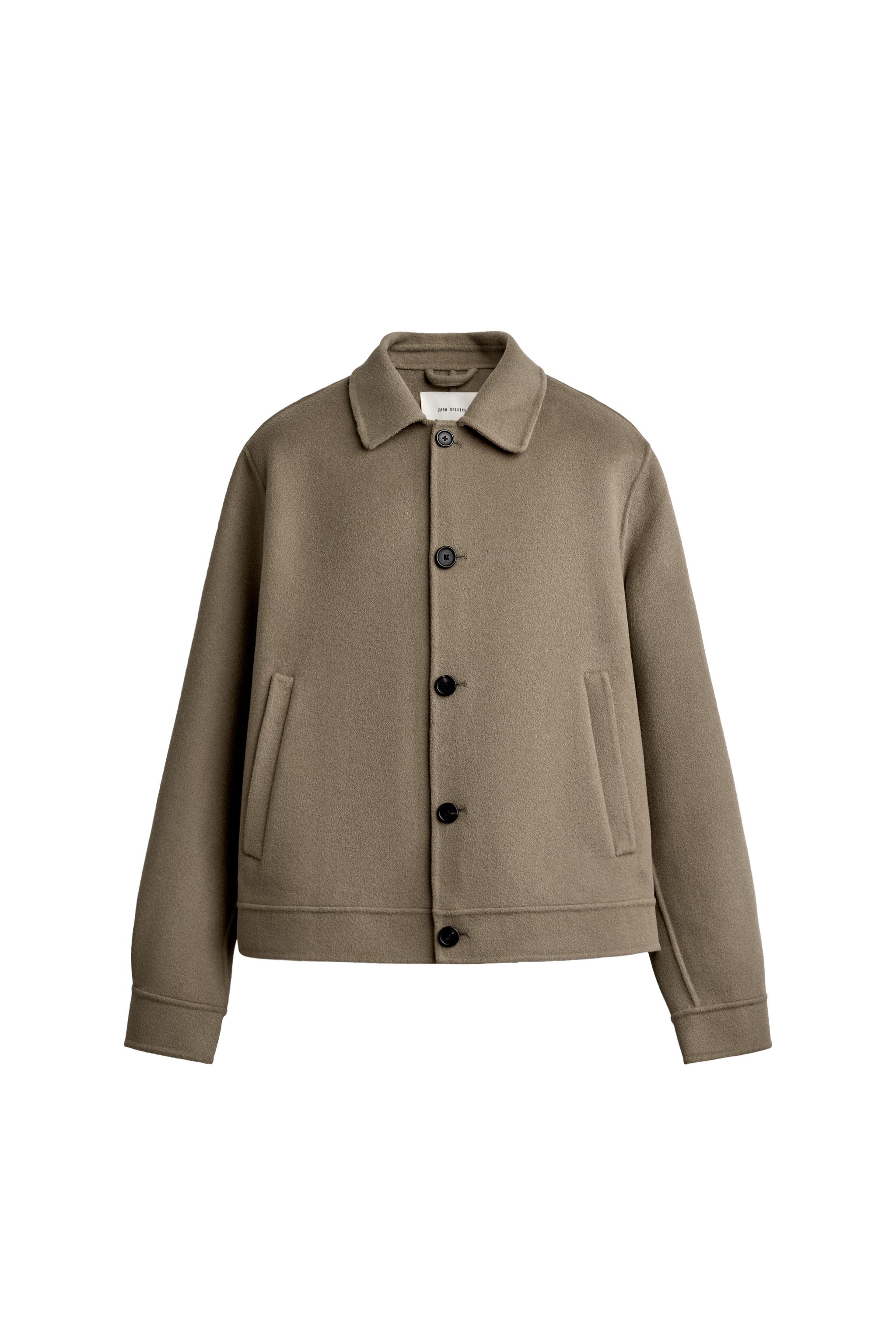 100% WOOL CROPPED FIT JACKET — ZARA