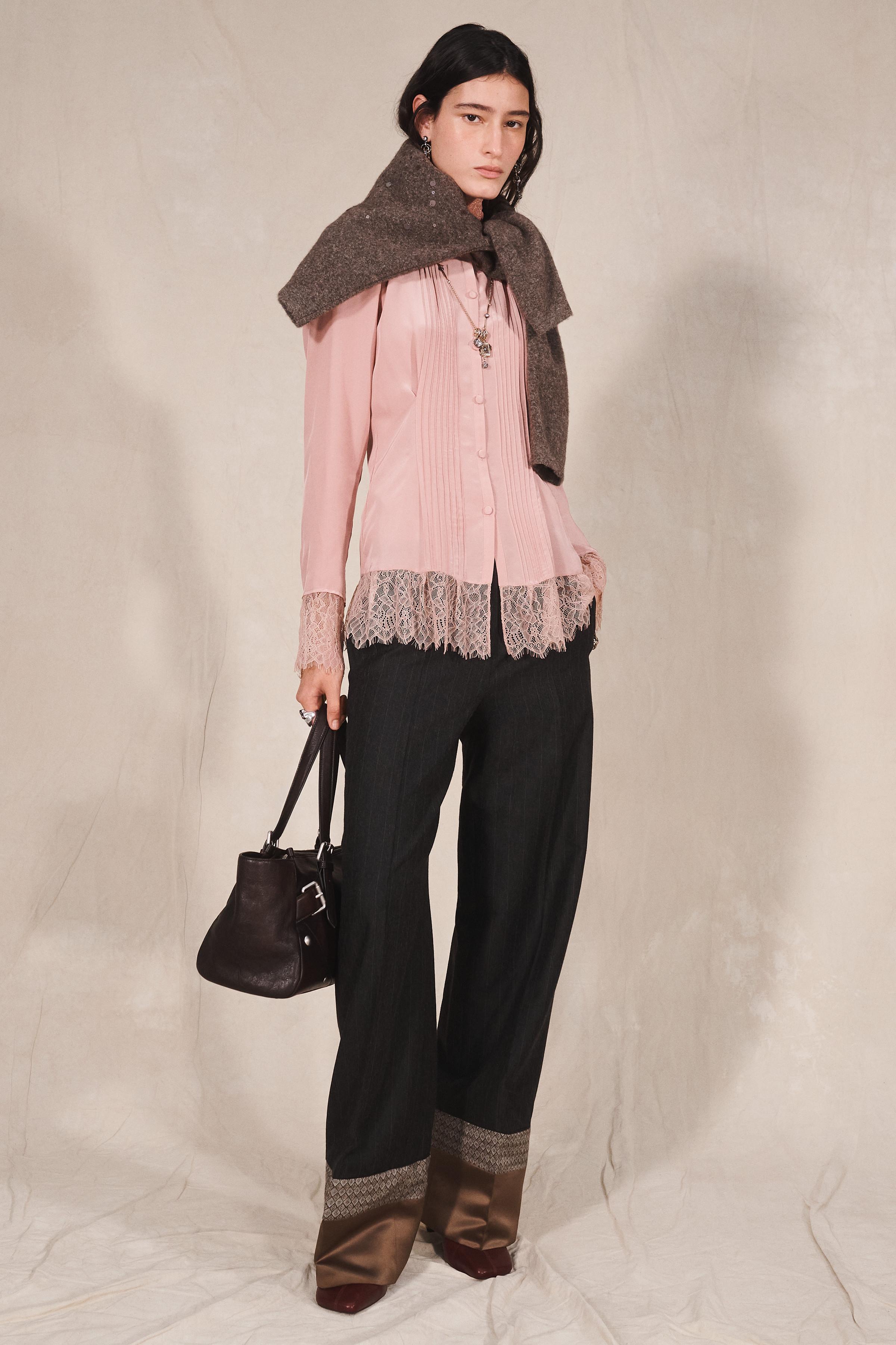 LIMITED EDITION PLEATED LACE SHIRT — ZARA