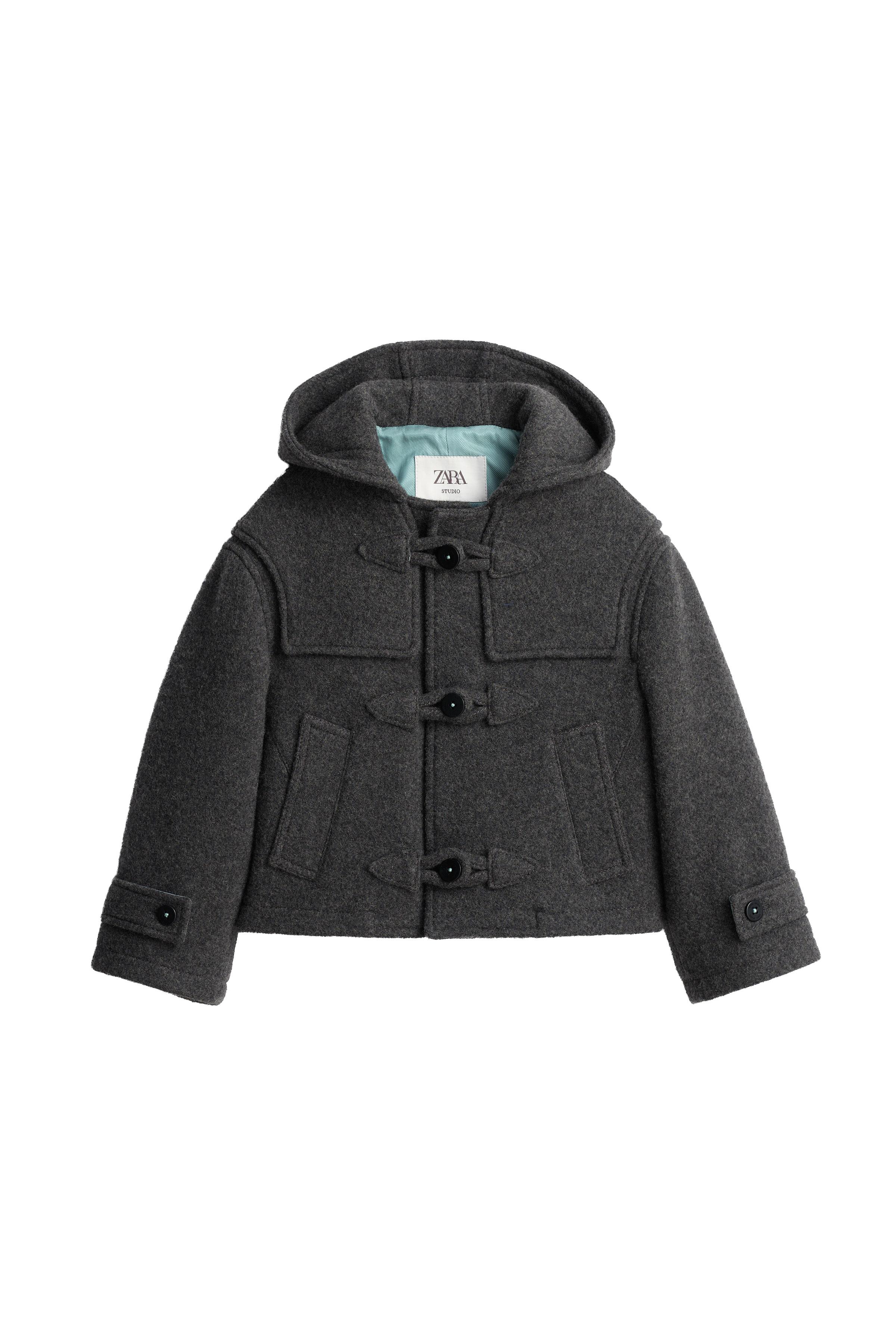 LIMITED EDITION WOOL BLEND FROG FASTENING DUFFLE COAT — ZARA