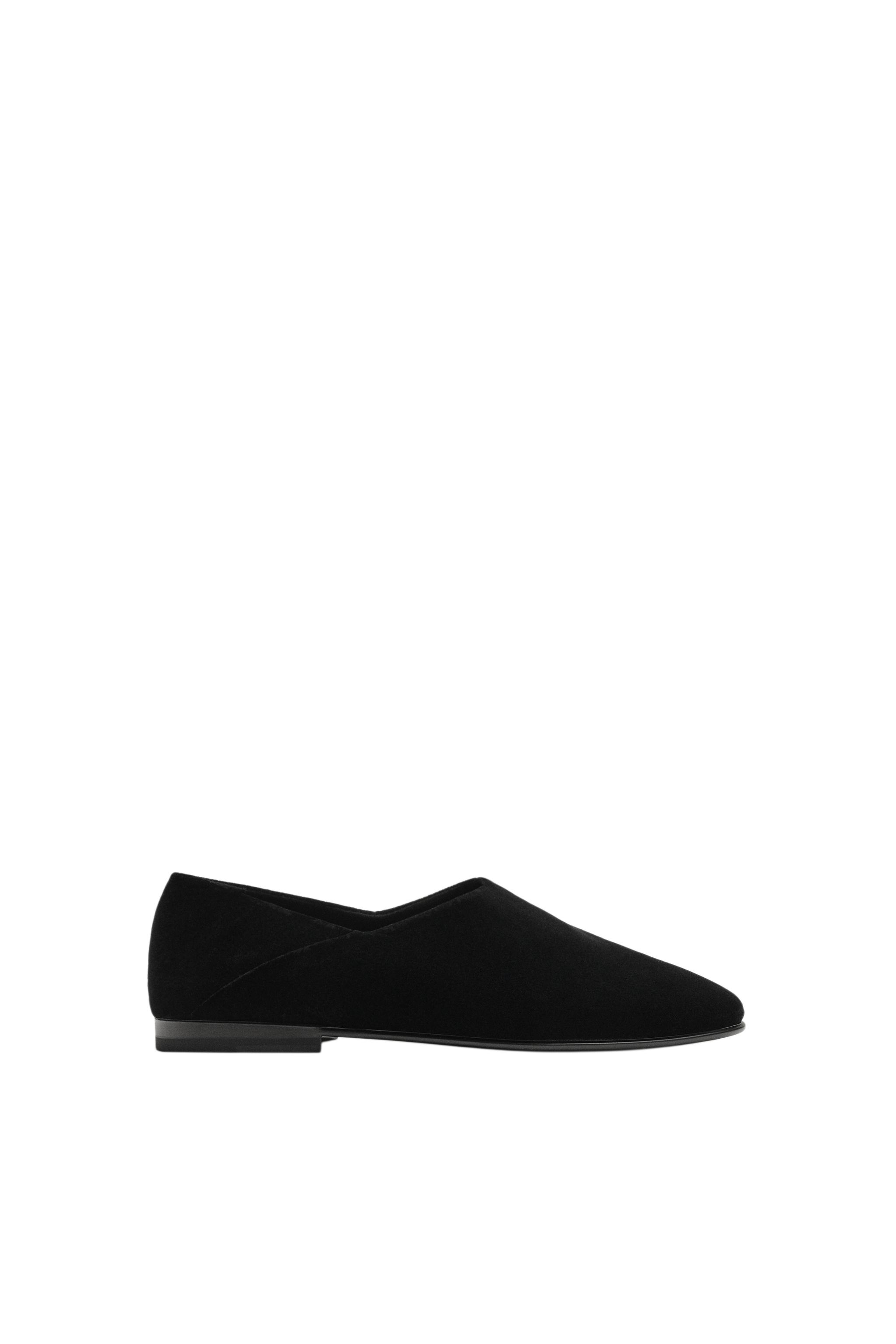ЛОФЕРЫ С БАРХАТНЫМ ЭФФЕКТОМ — ZARA
