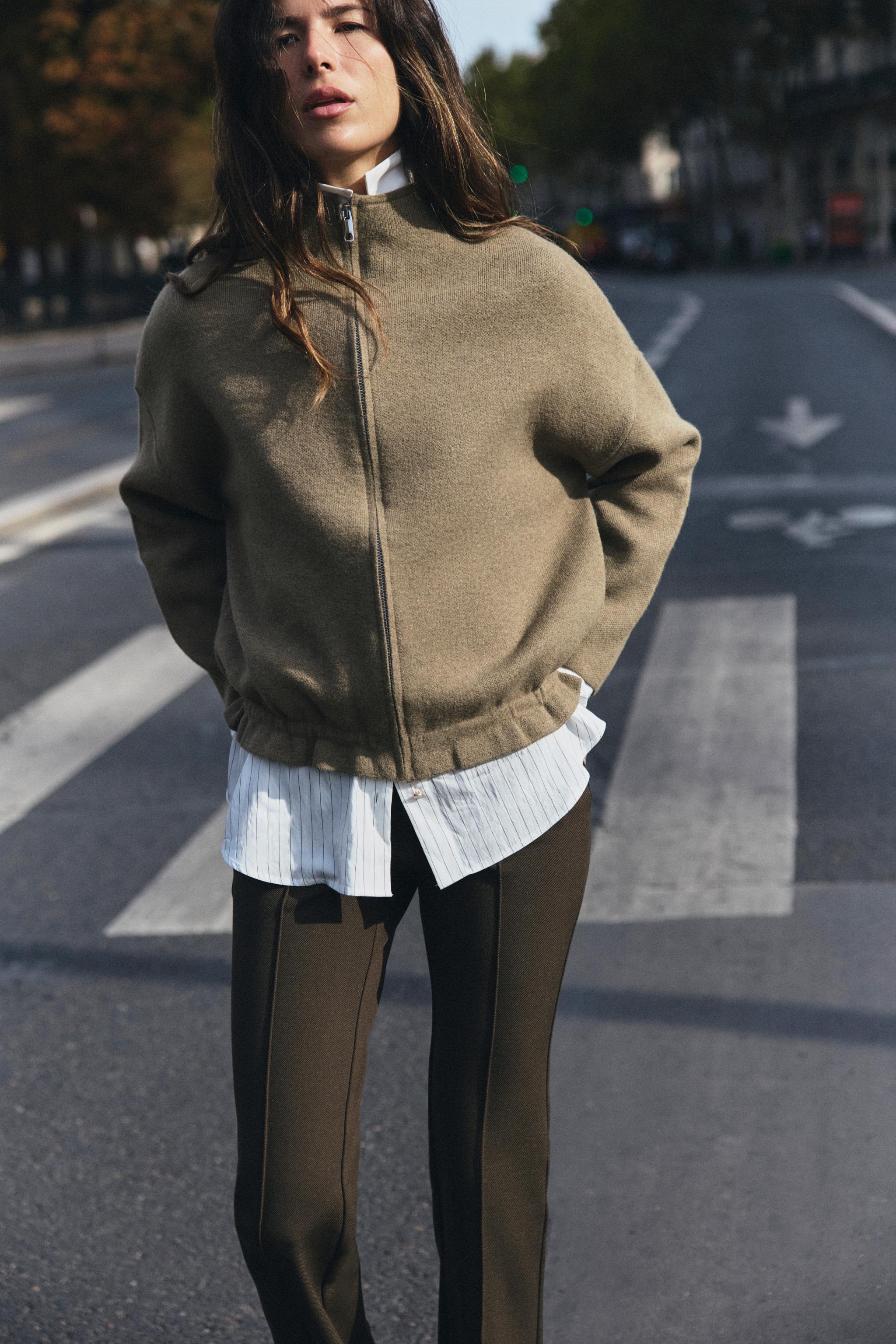 ELASTICATED HEM CARDIGAN — ZARA