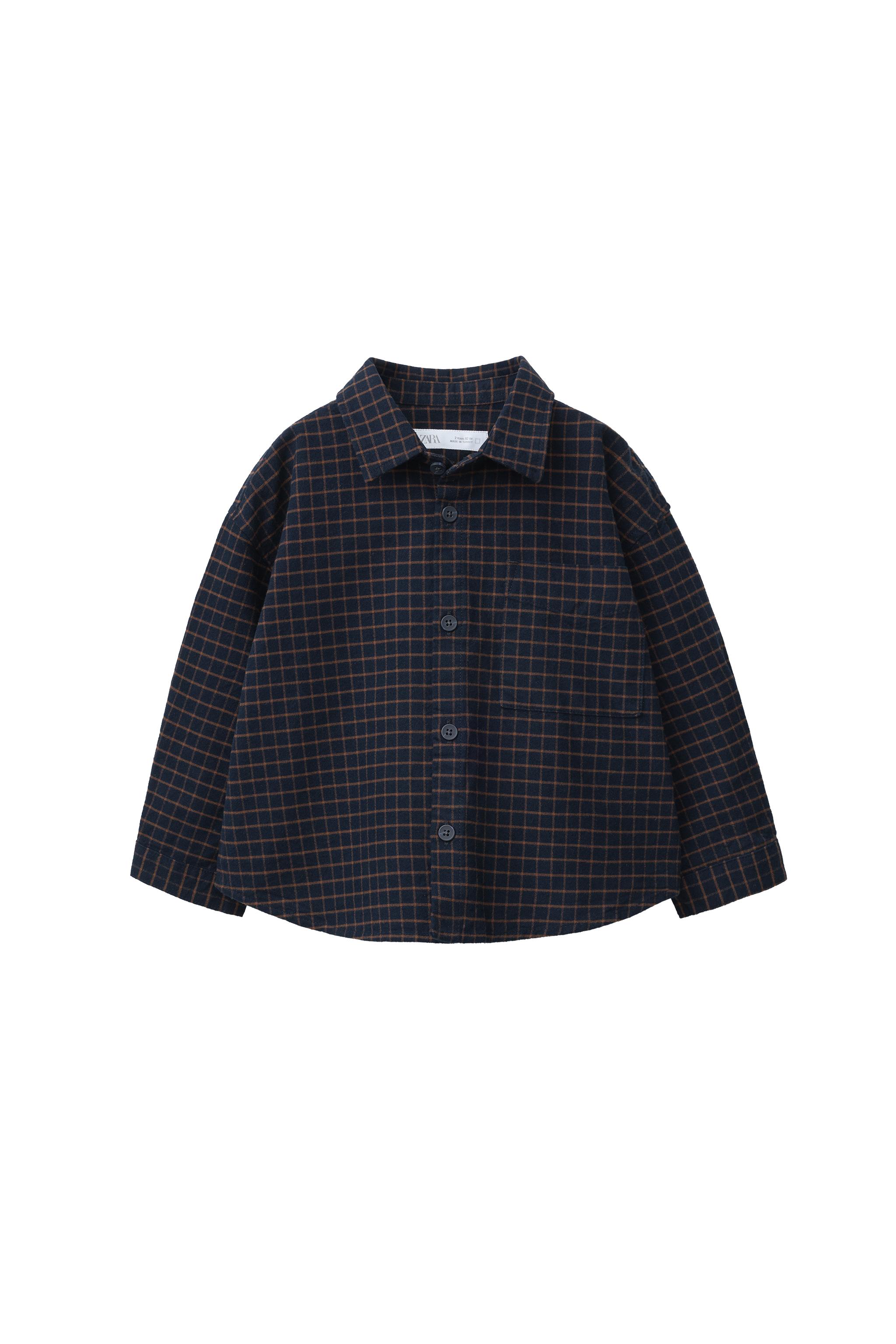 РУБАШКА В КЛЕТКУ — ZARA