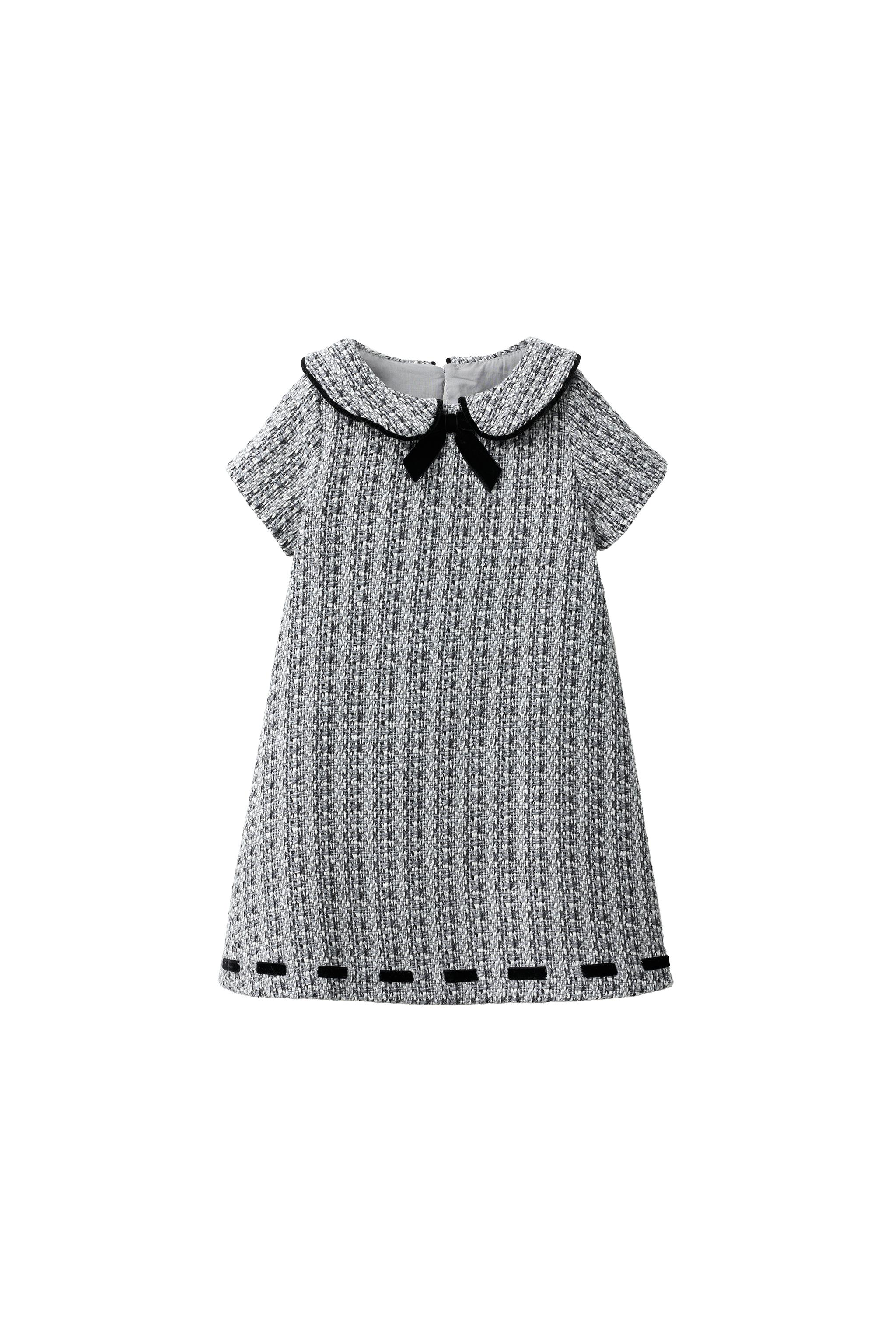 Фактурное платье с бантом — ZARA