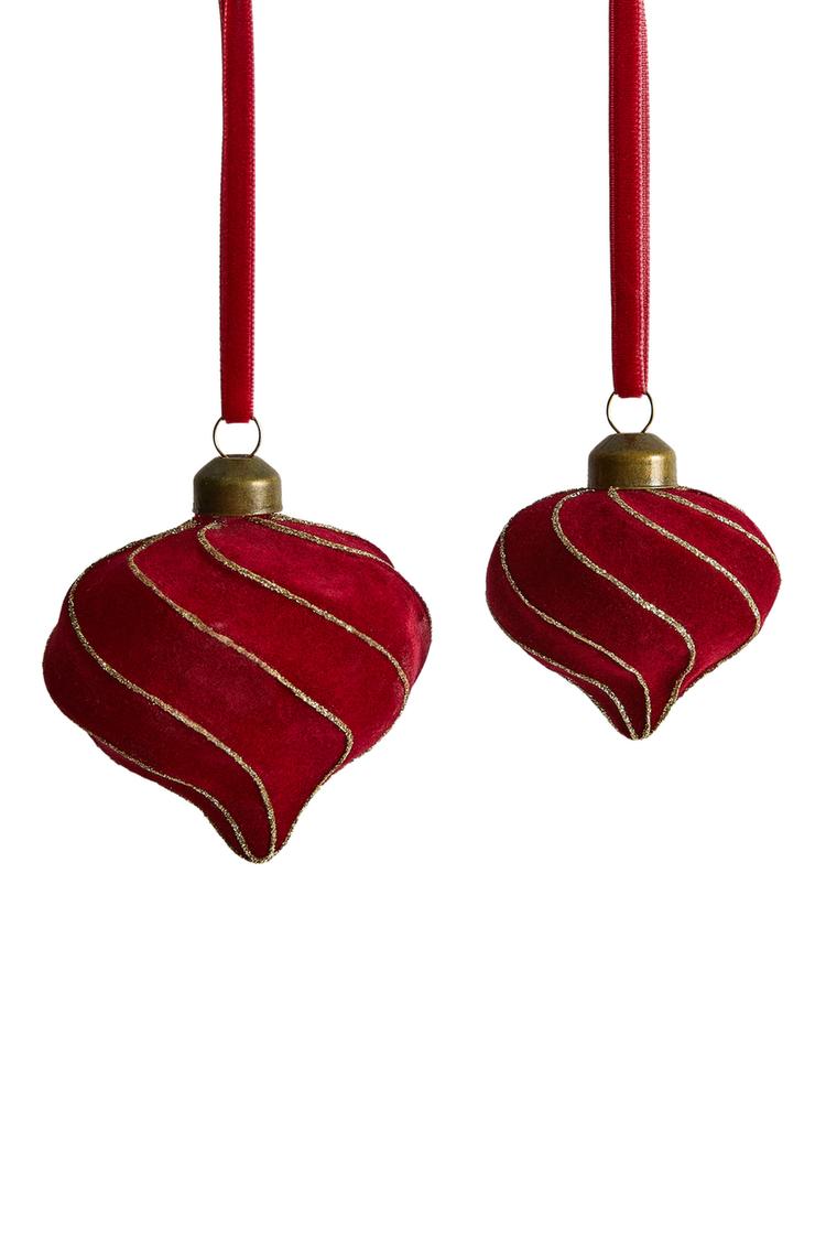 SPIRAL VELVET CHRISTMAS TREE ORNAMENT
