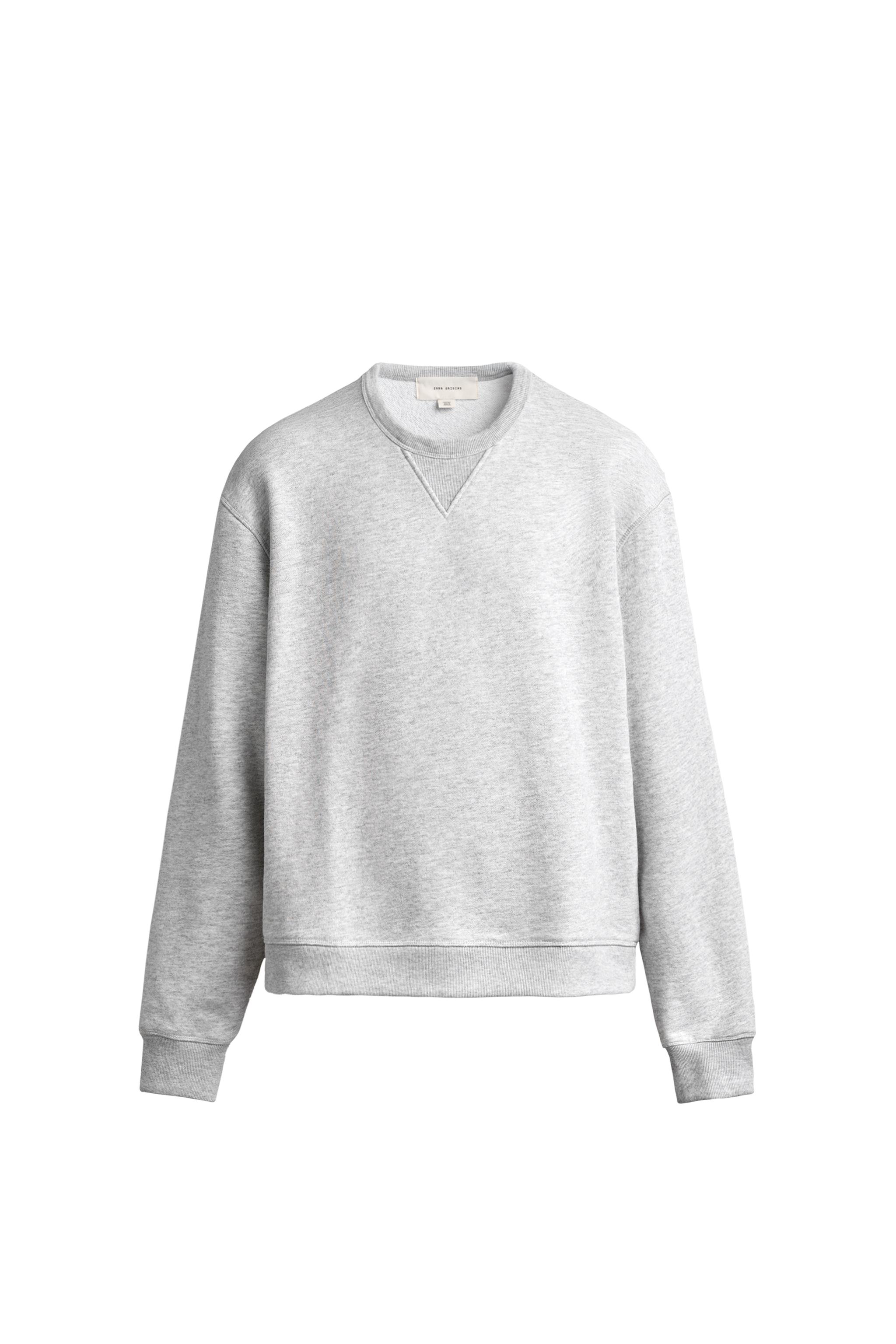 Свитшот классического кроя с круглым вырезом — ZARA