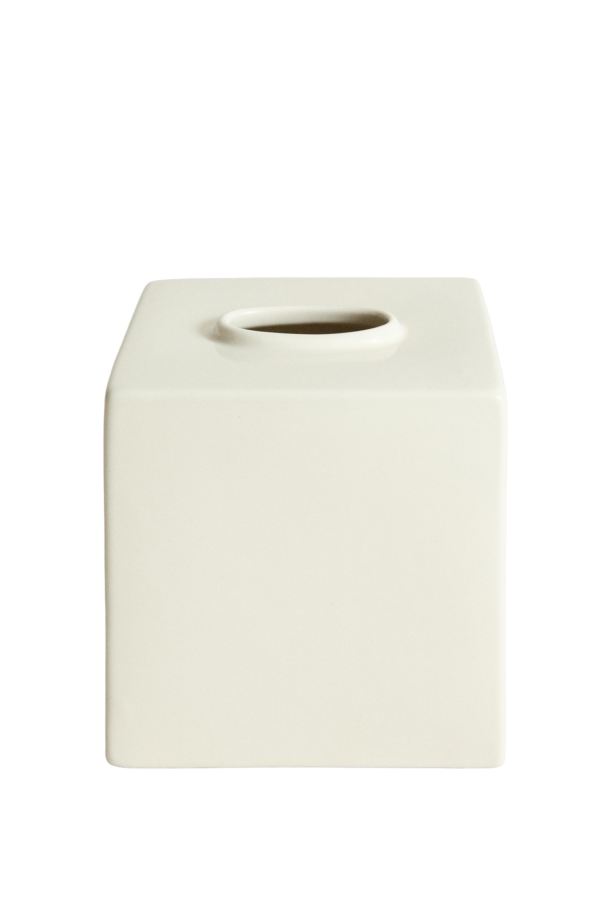 Керамическая коробка для салфеток кремового цвета — Zara Home