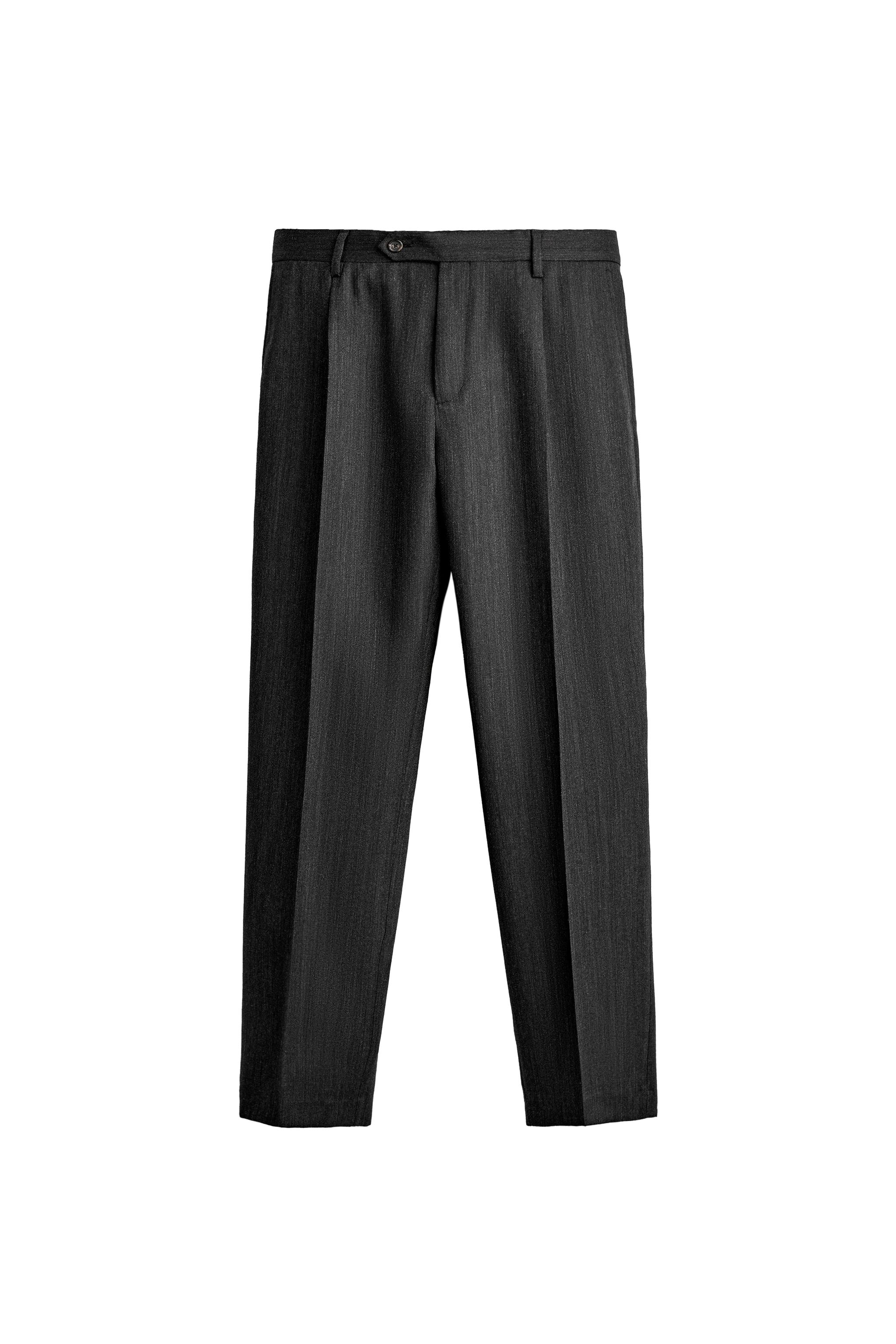 Брюки костюмные классического кроя из 100% шерсти — ZARA