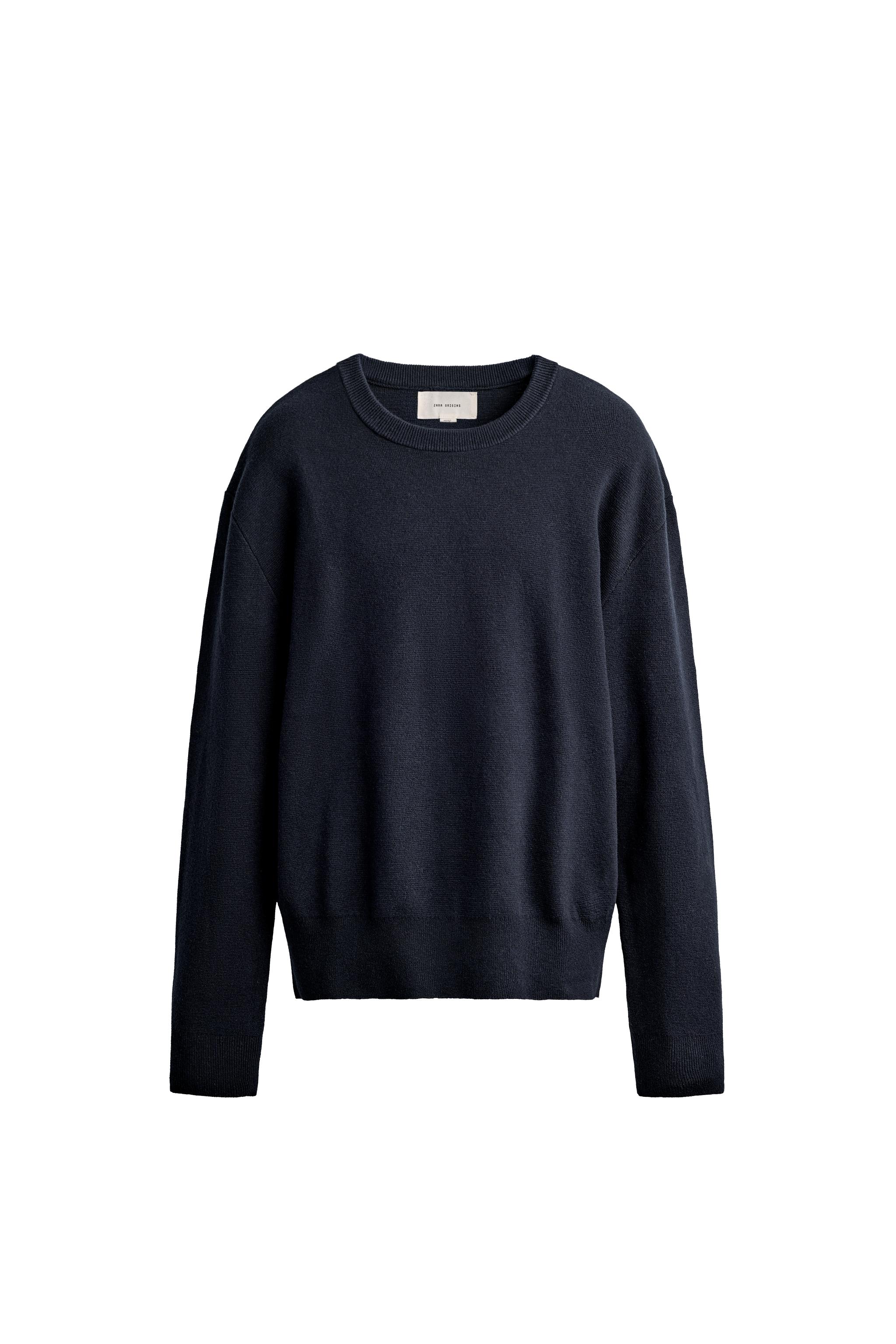 COTTON-WOOL COMPACT KNIT JUMPER — ZARA