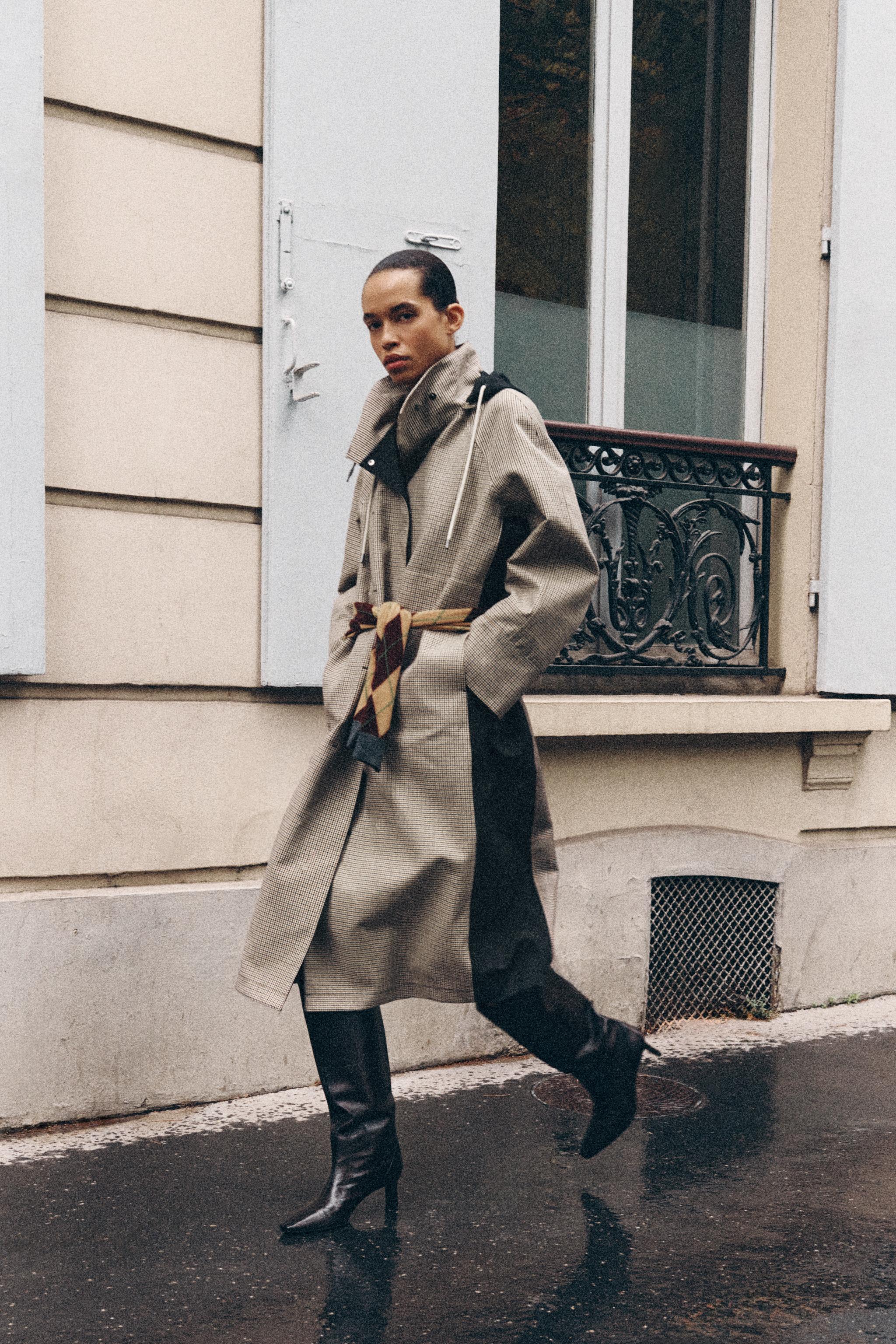 ДЛИННЫЙ ТРЕНЧ В КЛЕТКУ — ZW COLLECTION — ZARA