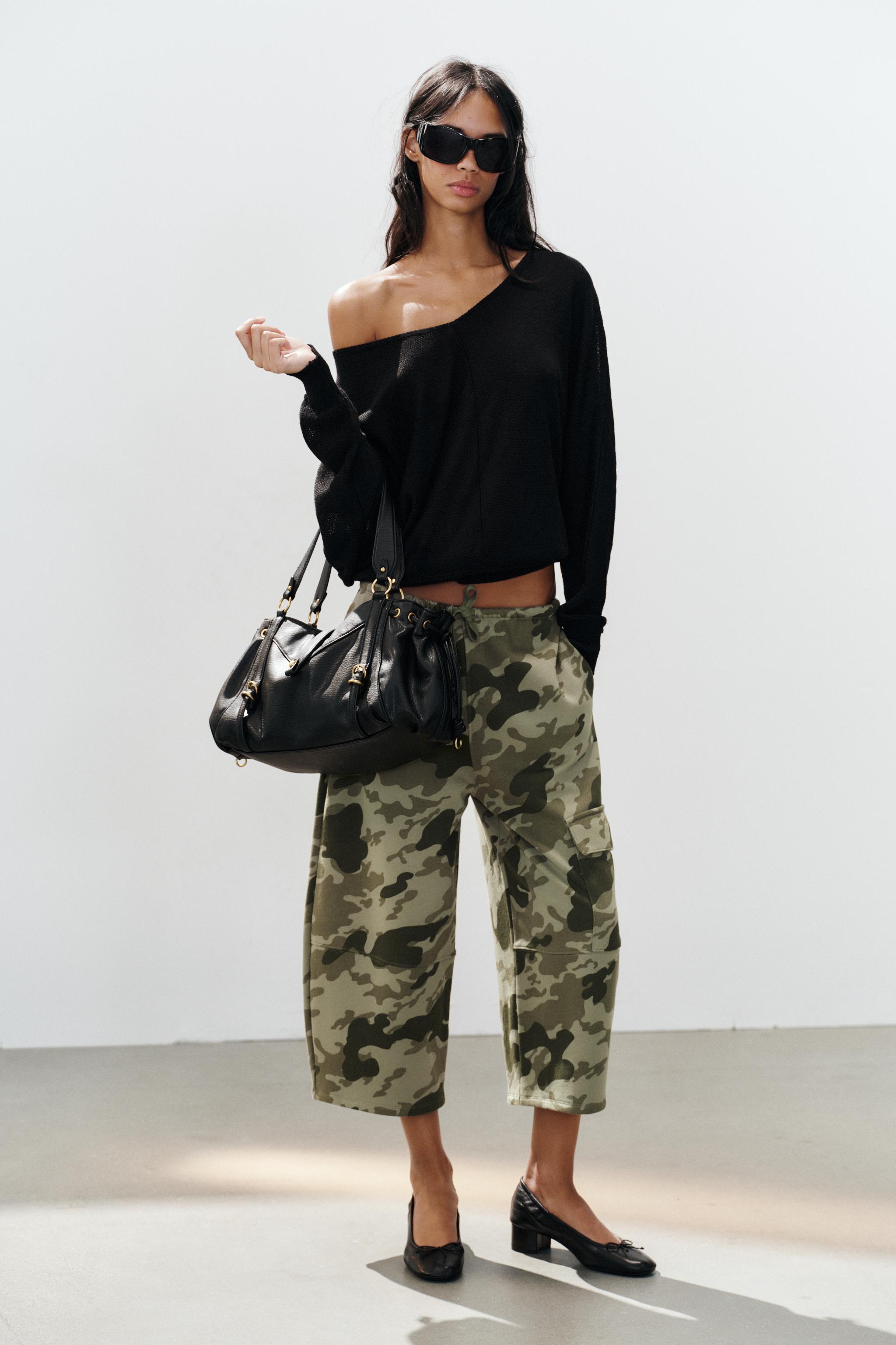 PRINTED POCKET TROUSERS — ZARA